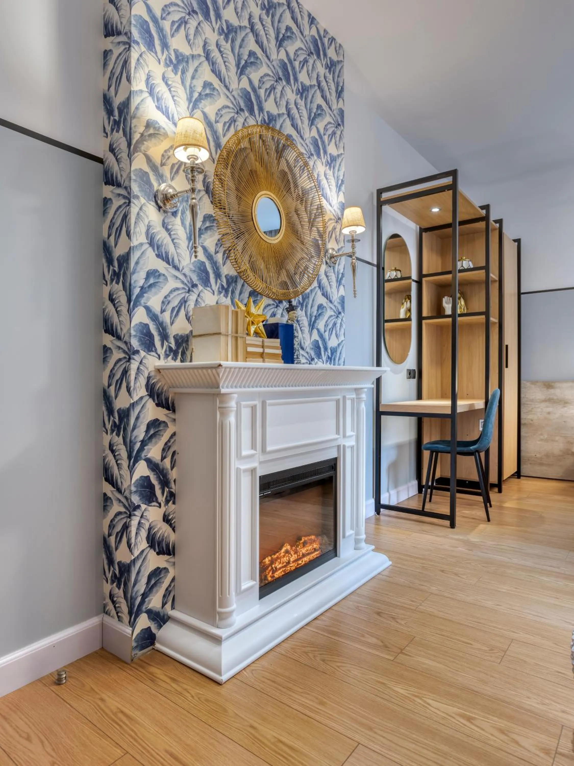 Living room, Bed in The Pinnacle Athens