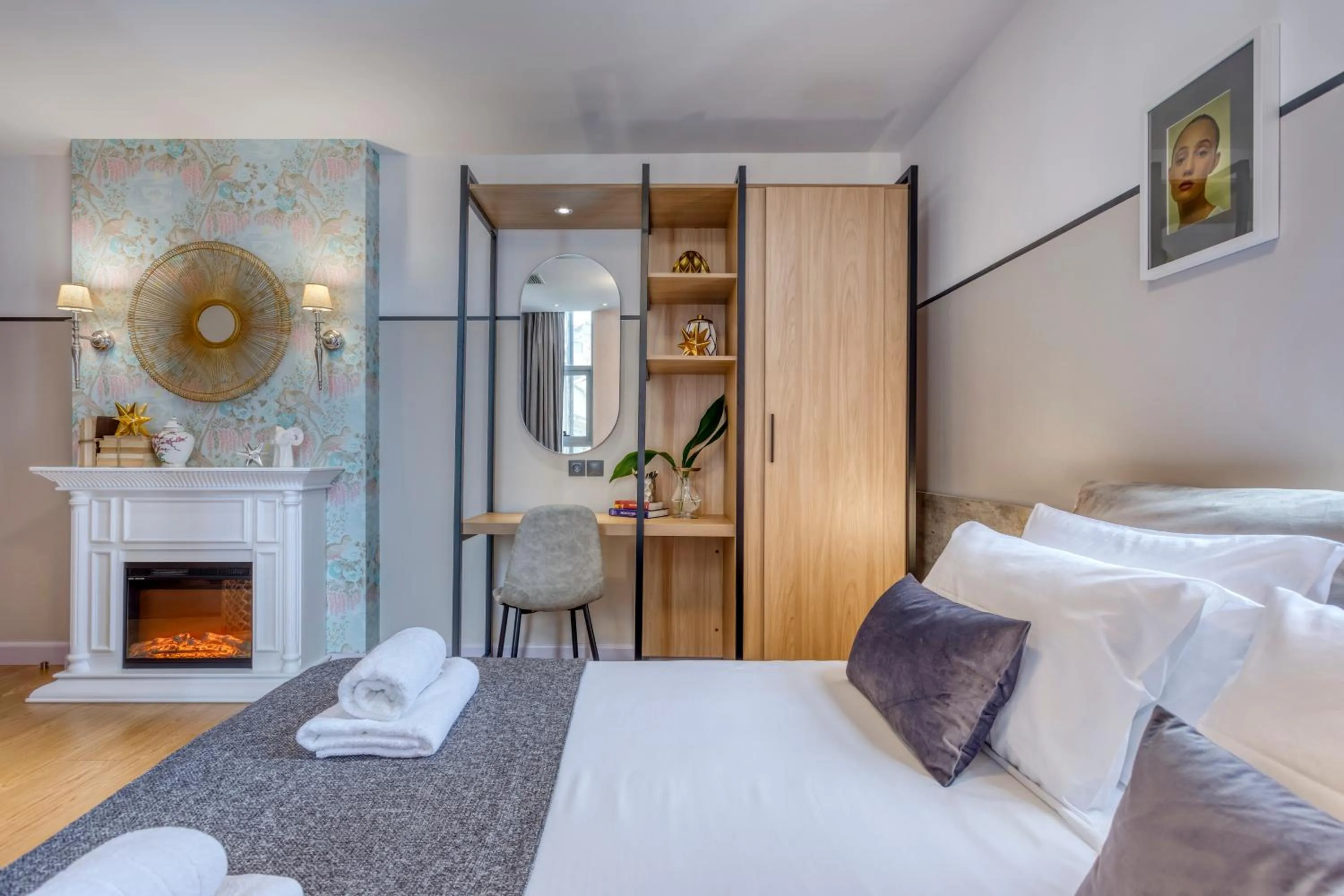 Bedroom, Bed in The Pinnacle Athens