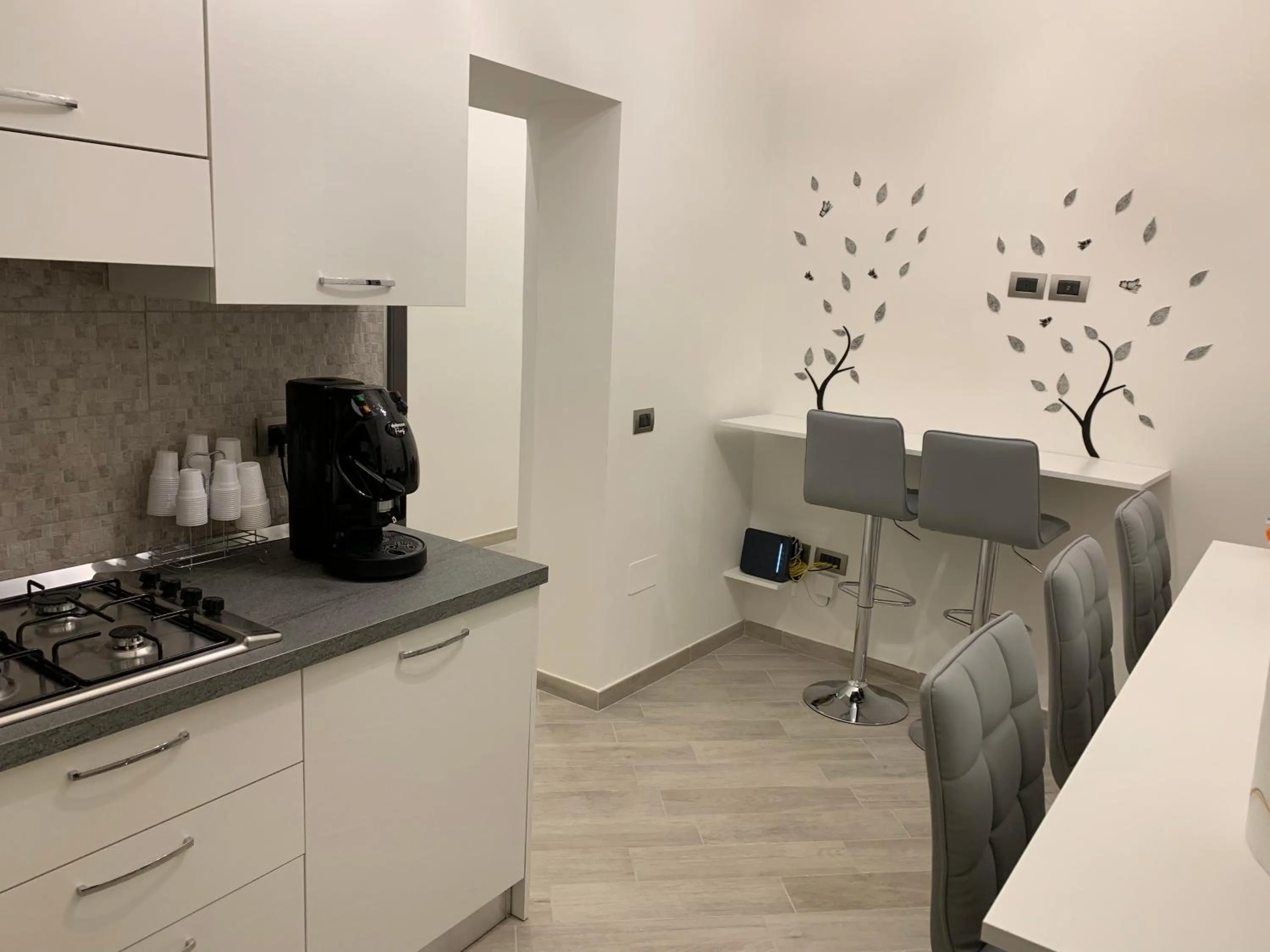 Communal kitchen in B&B Le Stanze di Santa Chiara