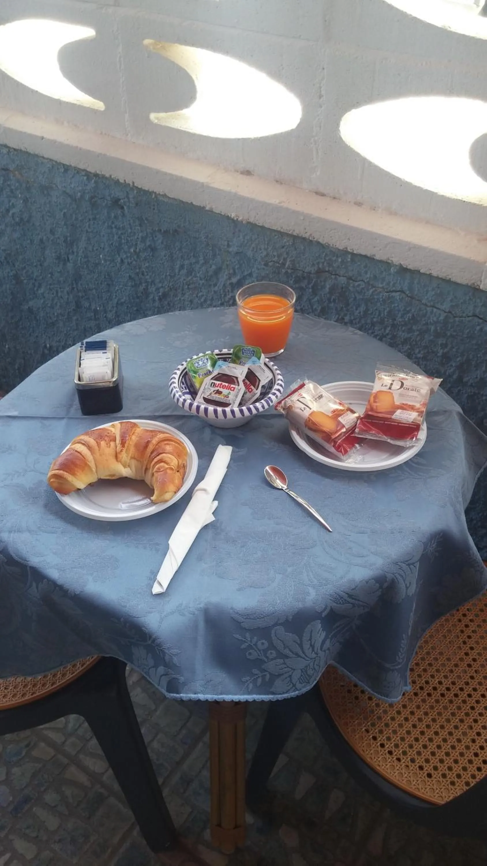 Italian breakfast in Beach Hotel