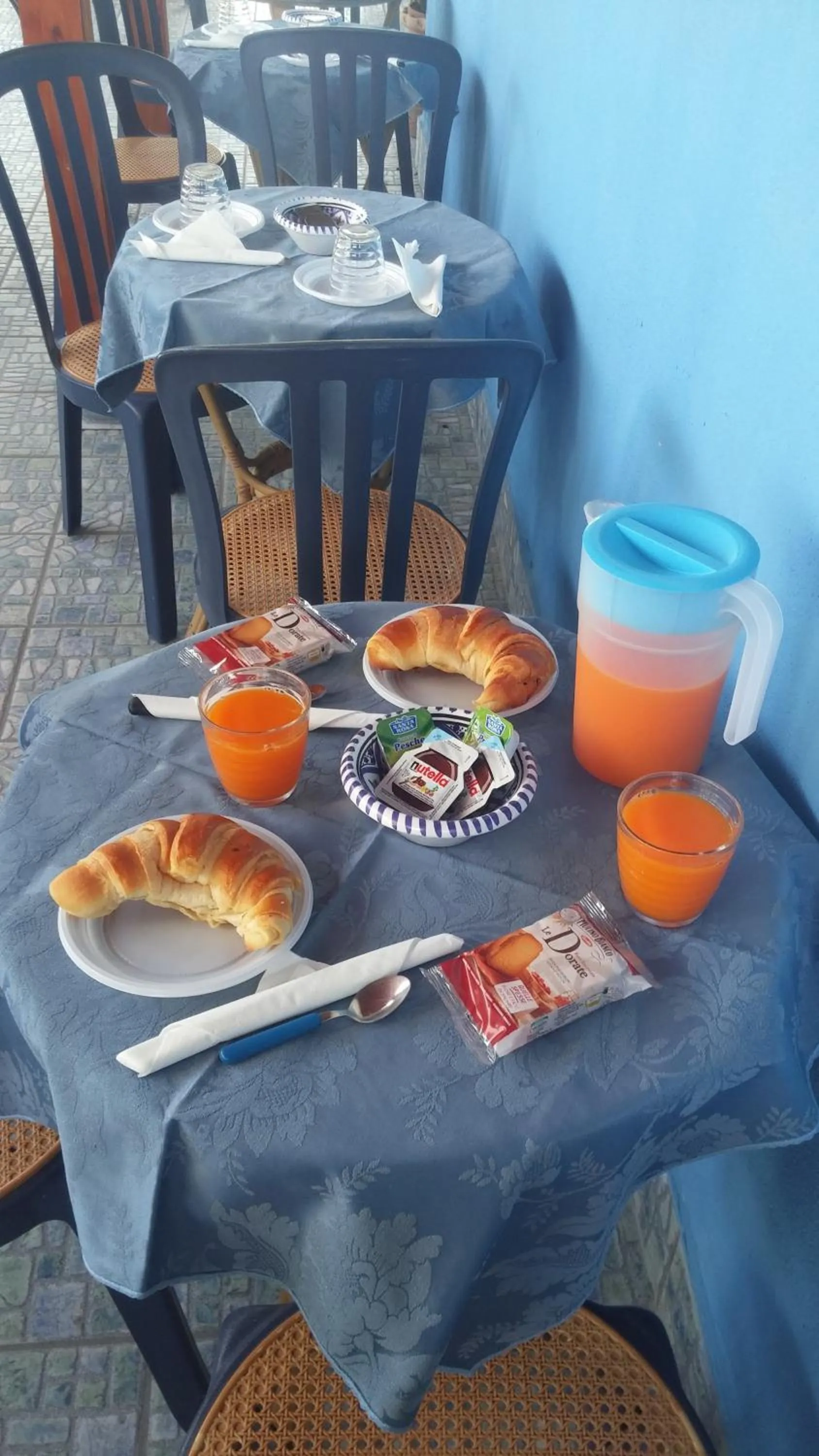 Italian breakfast in Beach Hotel