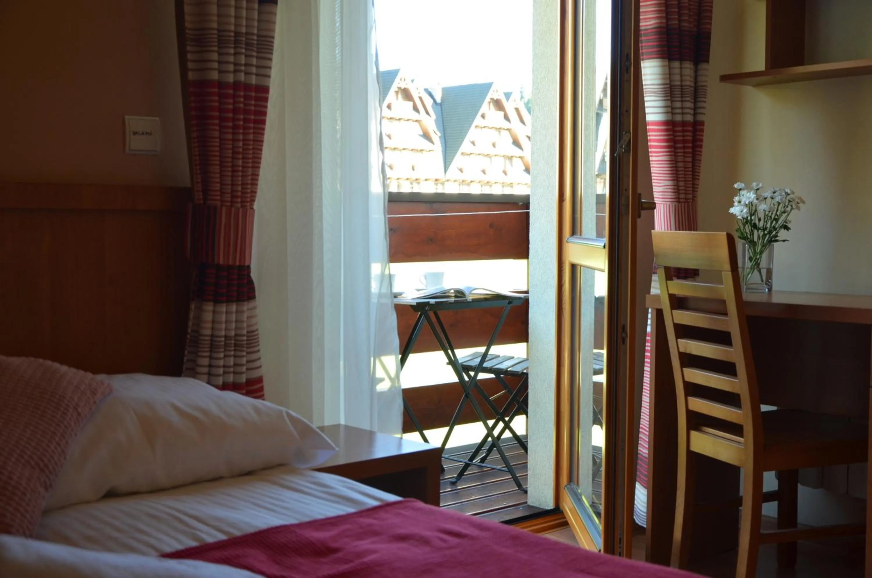 Balcony/Terrace, Bed in Jedla Miejsce Gościnne