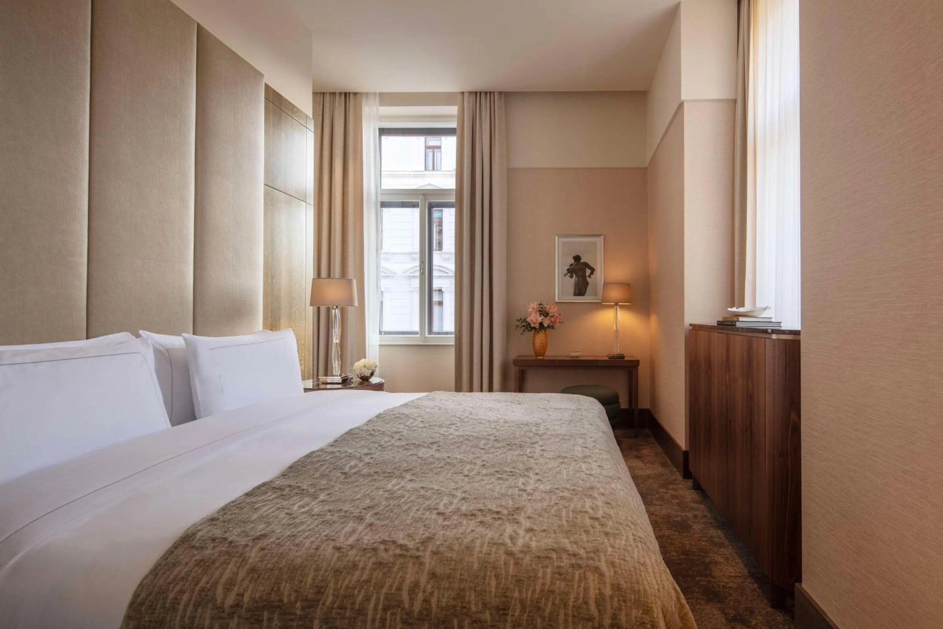 Bedroom, Bed in Anantara Palais Hansen Vienna - newly renovated