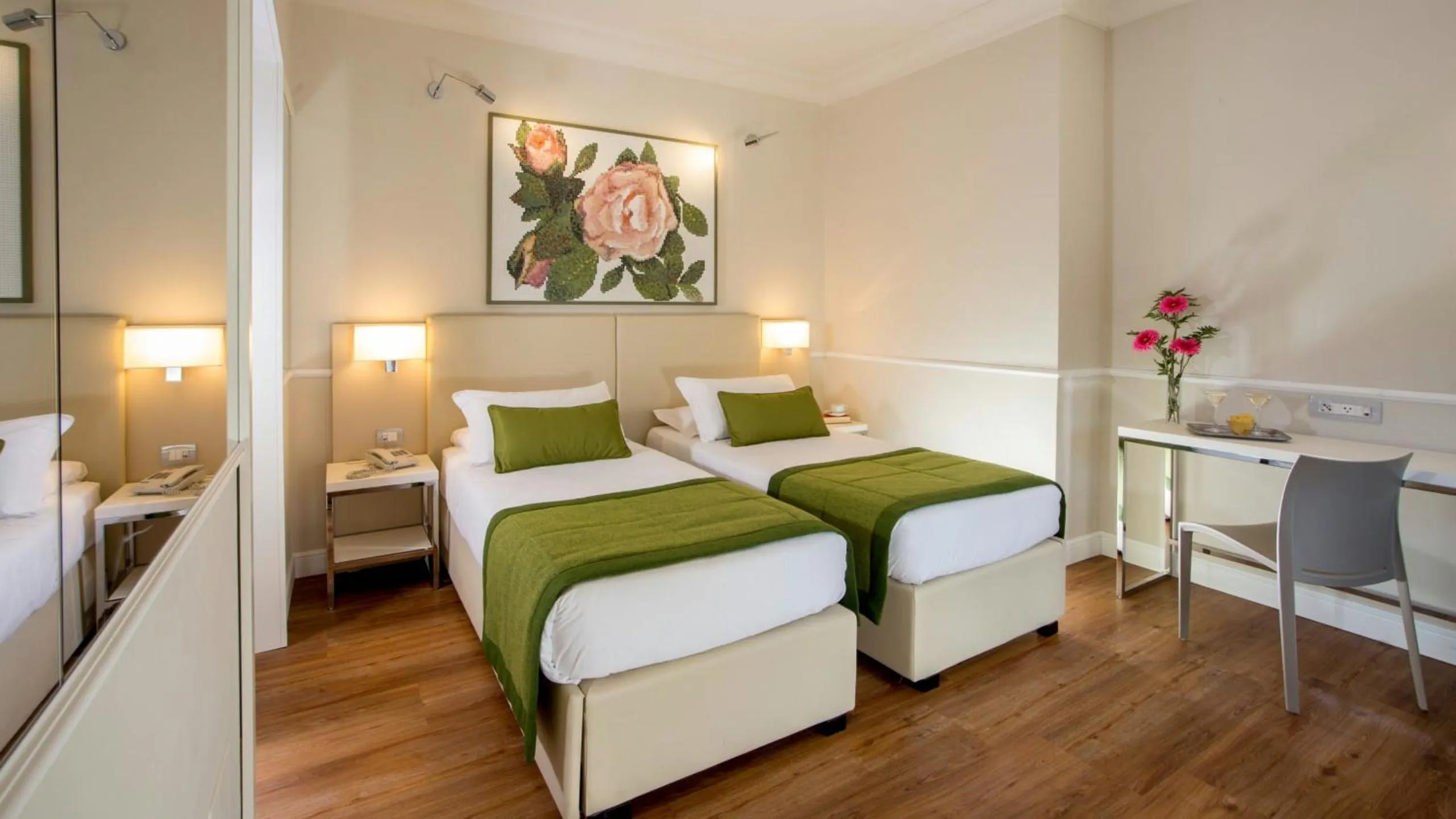 Bed in Hotel Cristoforo Colombo