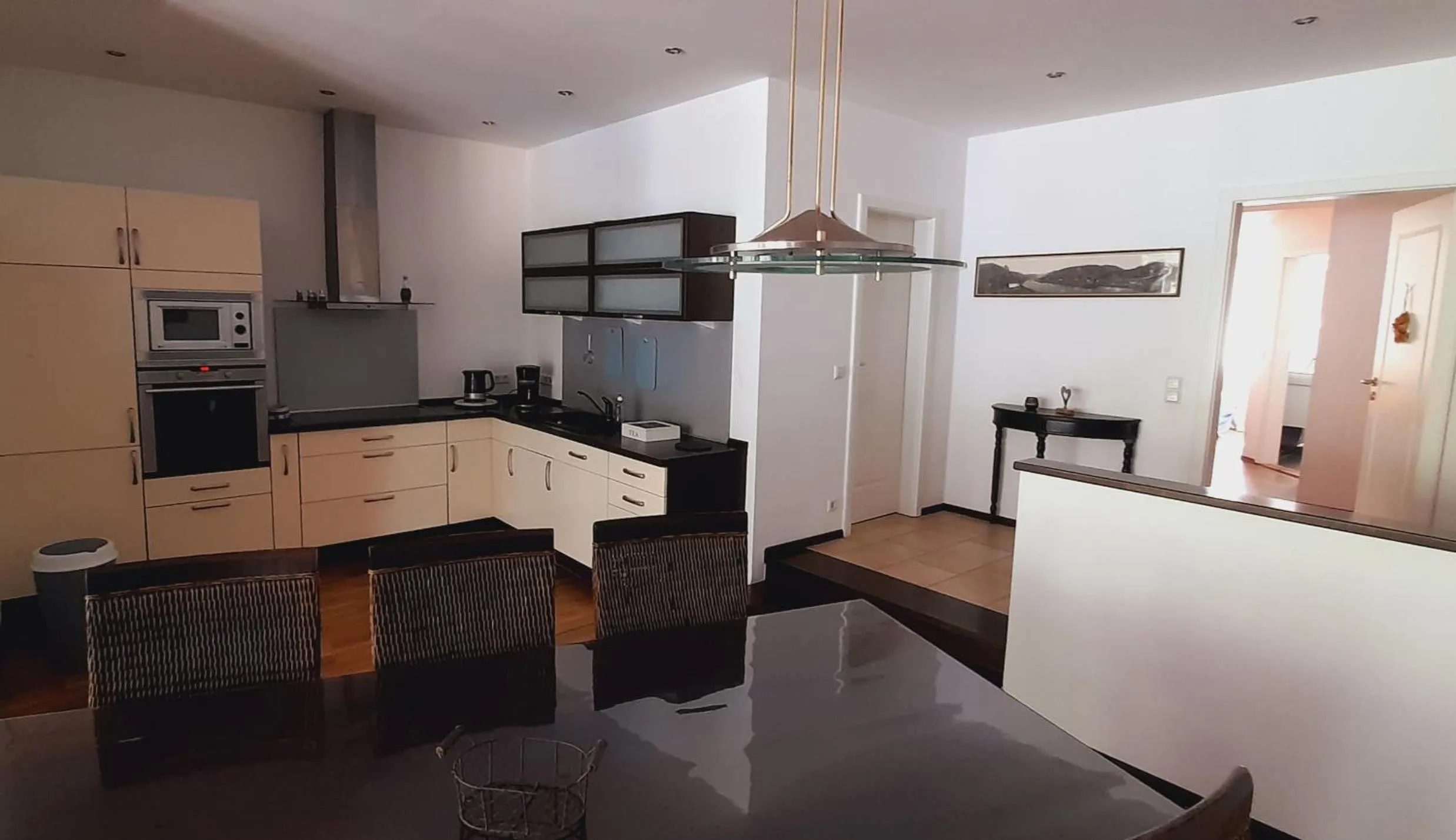 Kitchen or kitchenette in Moselblick Hotel Aroma