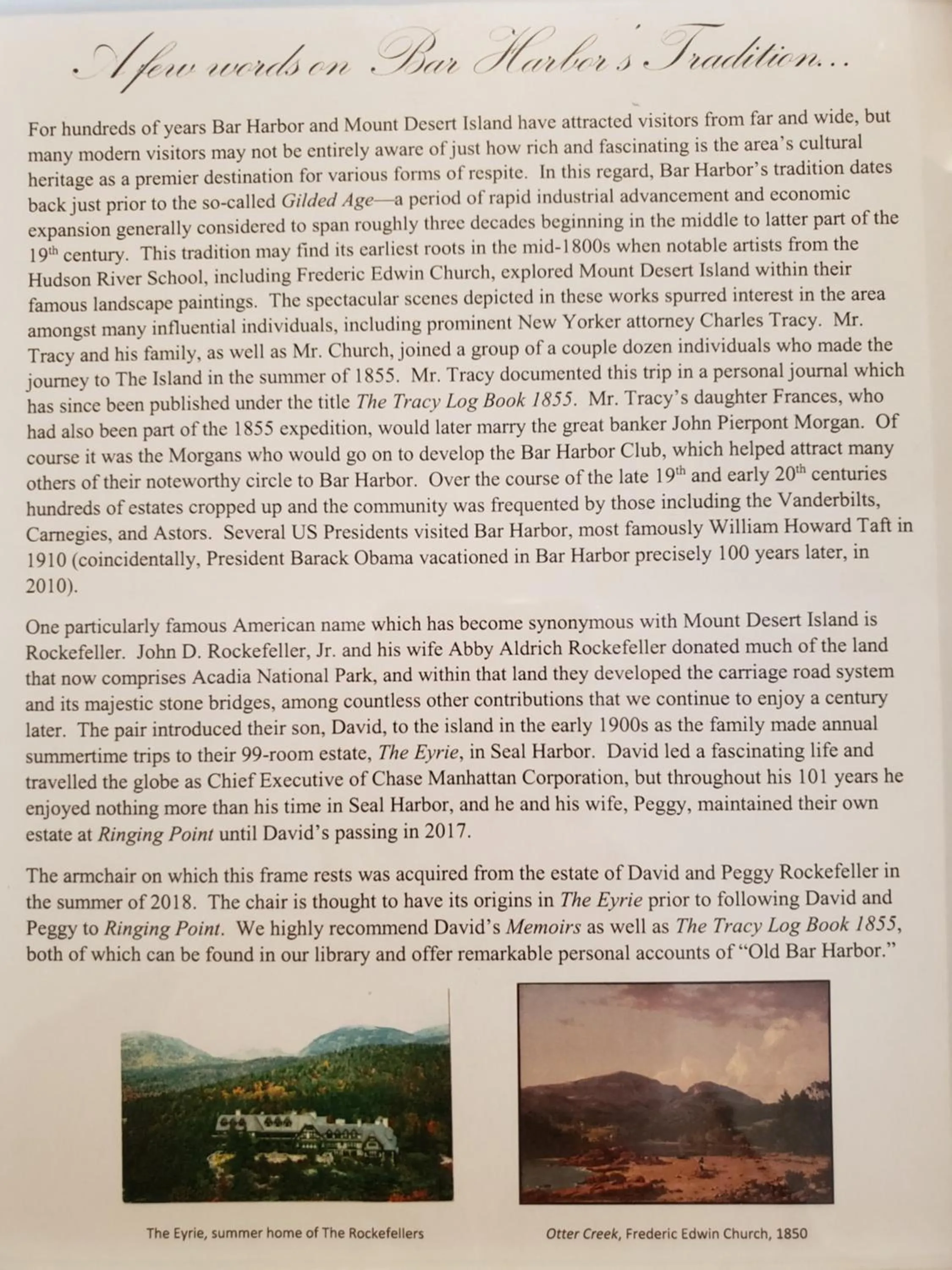 Decorative detail in The Inn on Mount Desert