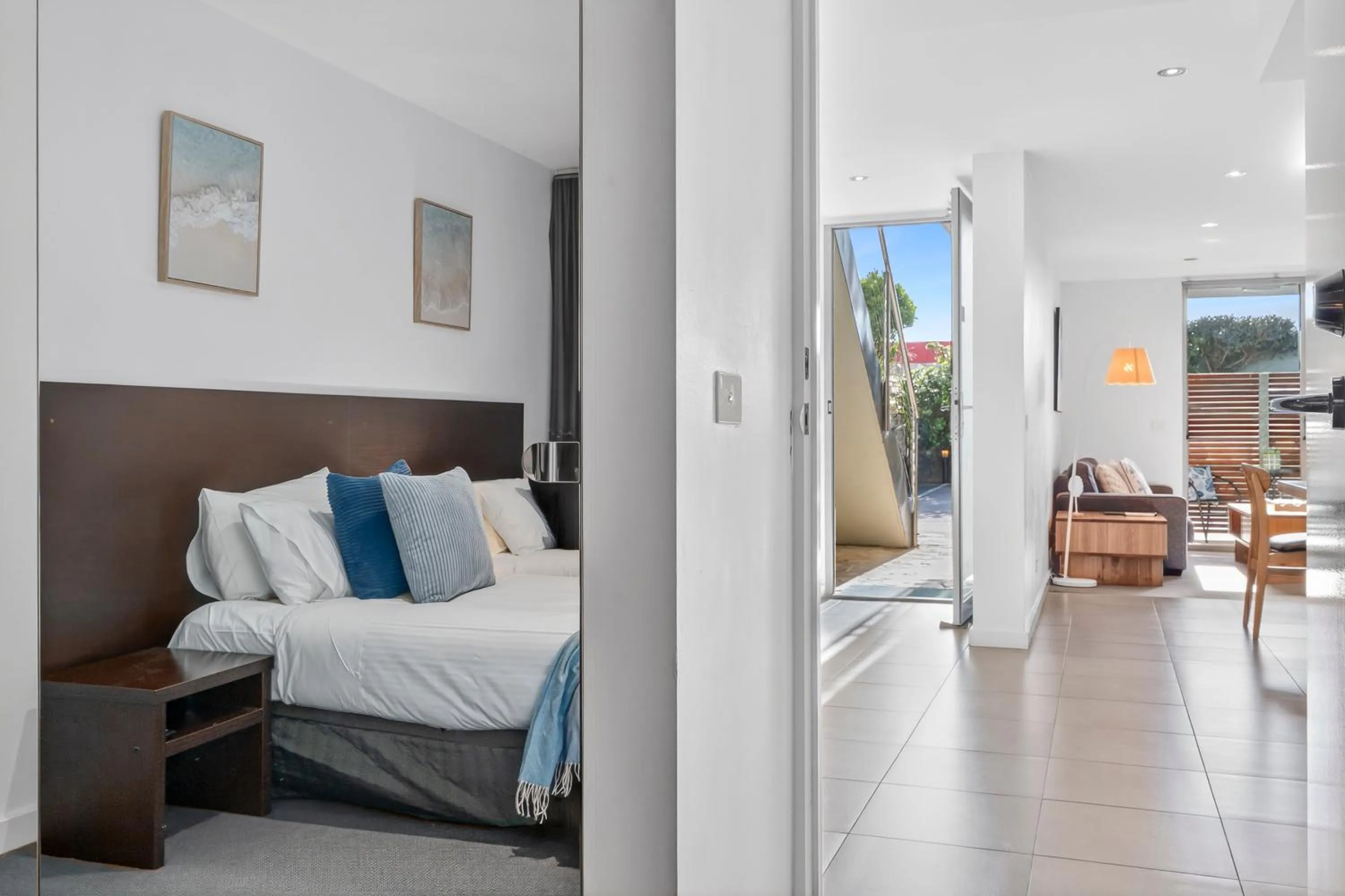 Bed in The Dolphin Apartments