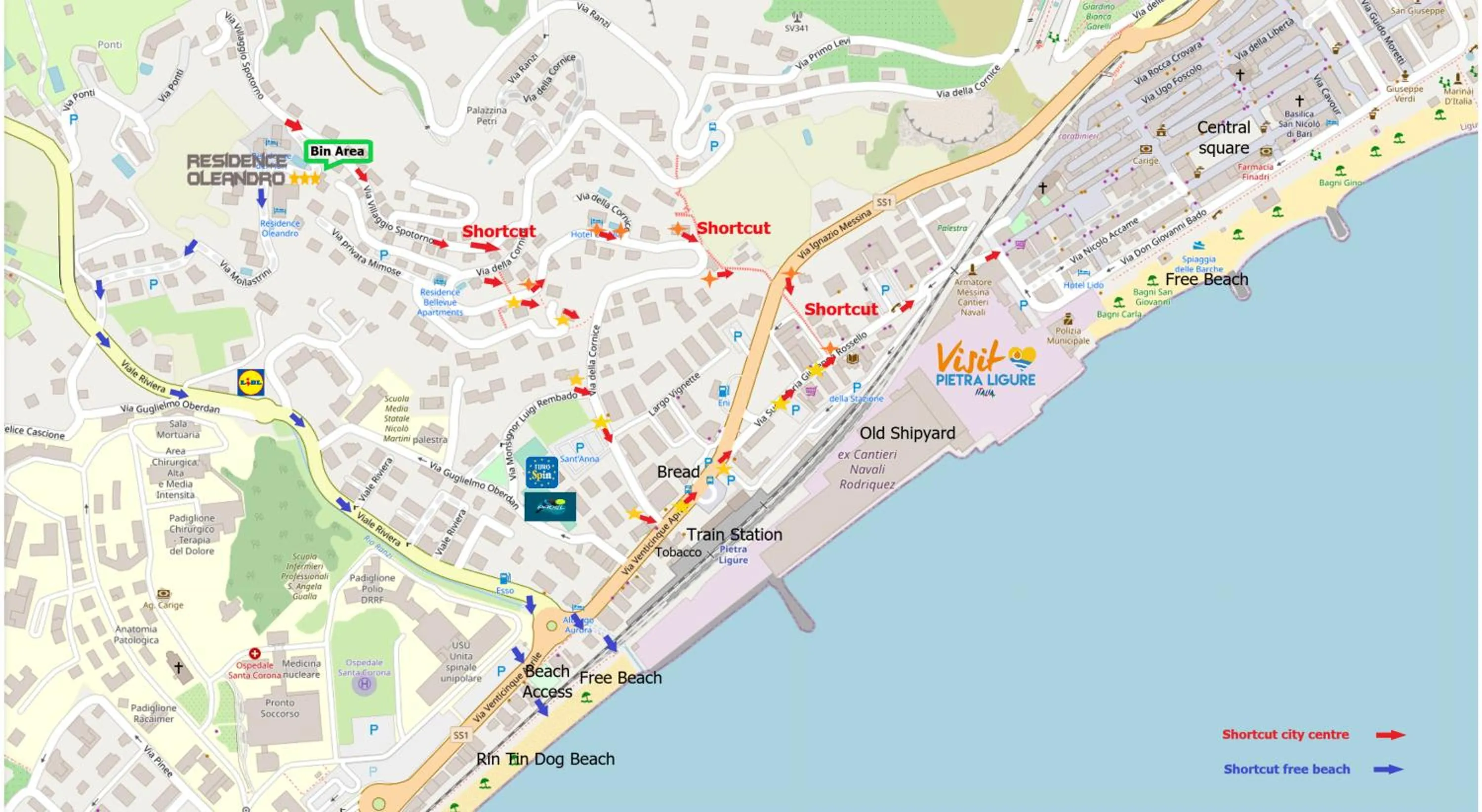 Bird's eye view in Residence Oleandro