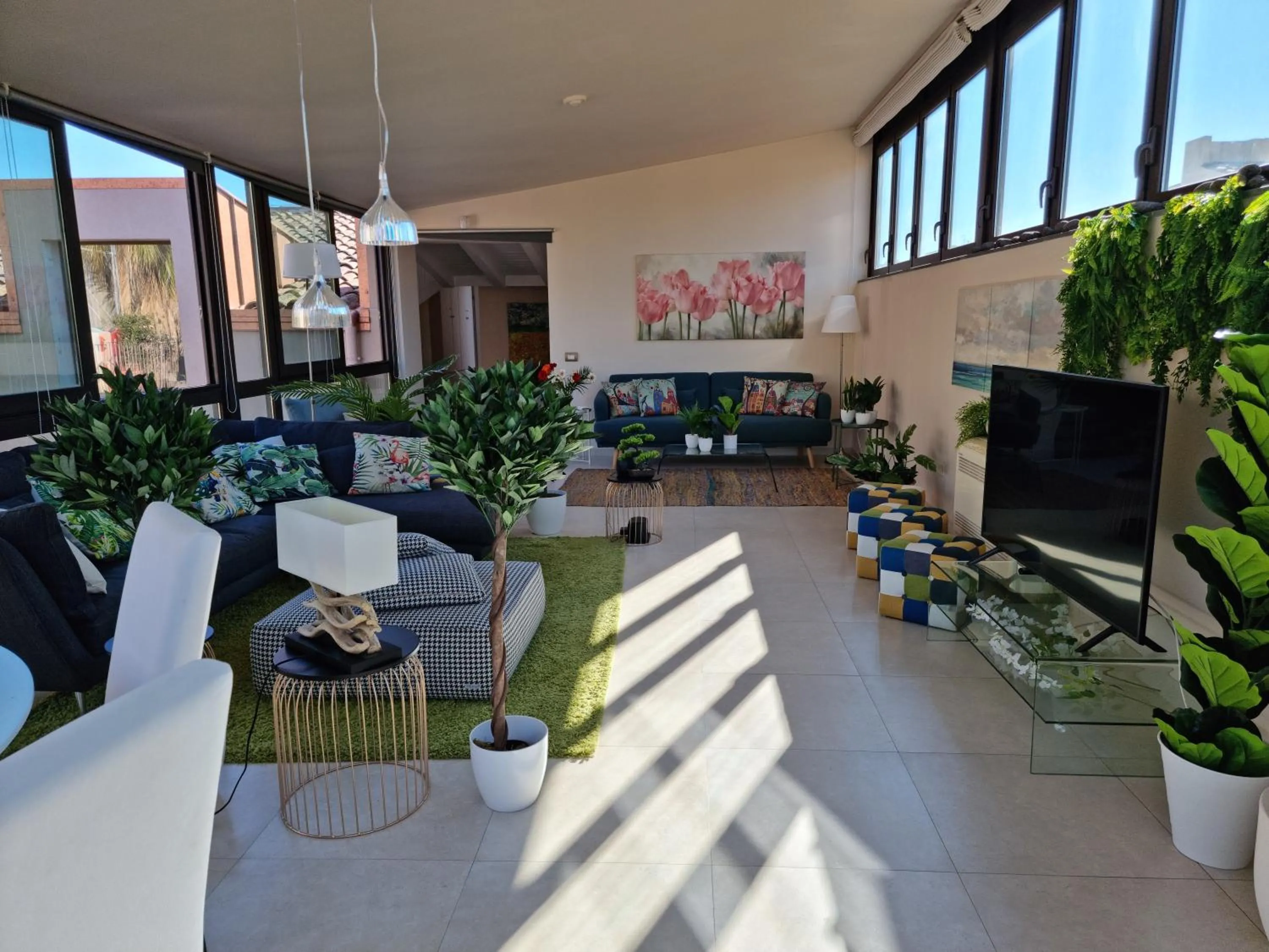 Living room in Luxury Panoramic Loft with heated pool near Catania, Taormina, the Sea and Mount Etna by SicilianRelaxingHomes
