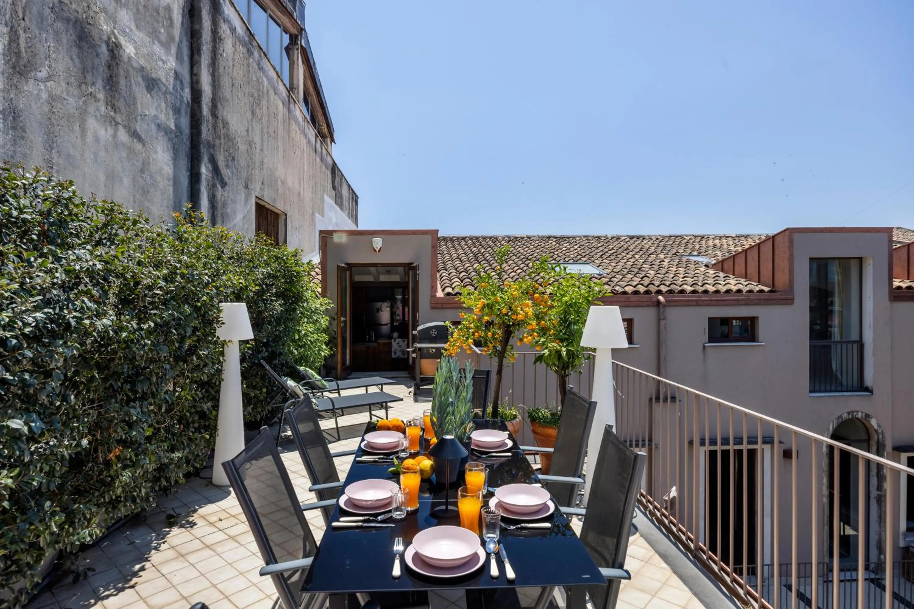 Balcony/Terrace in Luxury Panoramic Loft with heated pool near Catania, Taormina, the Sea and Mount Etna by SicilianRelaxingHomes