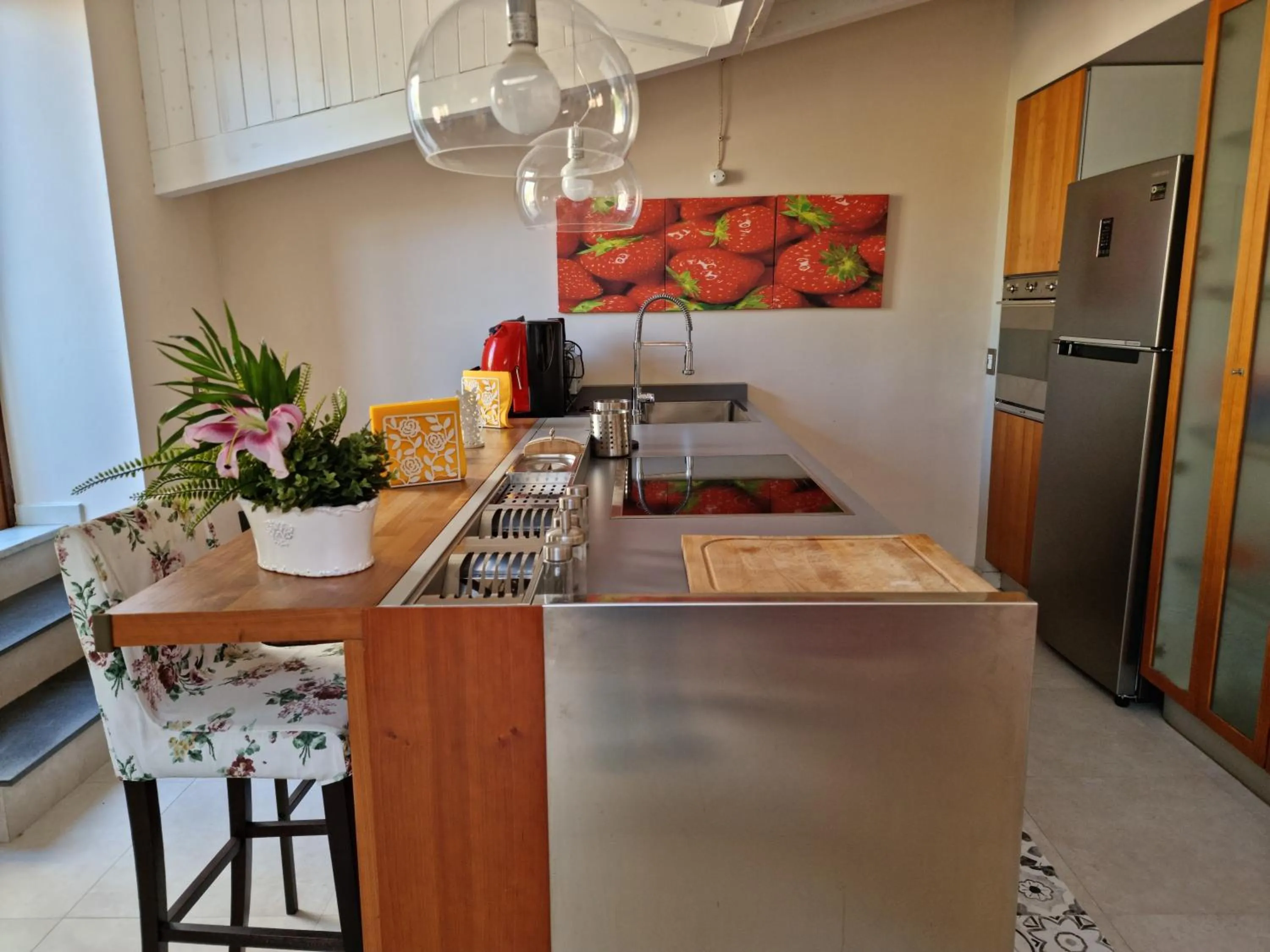 Kitchen or kitchenette in Luxury Panoramic Loft with heated pool near Catania, Taormina, the Sea and Mount Etna by SicilianRelaxingHomes