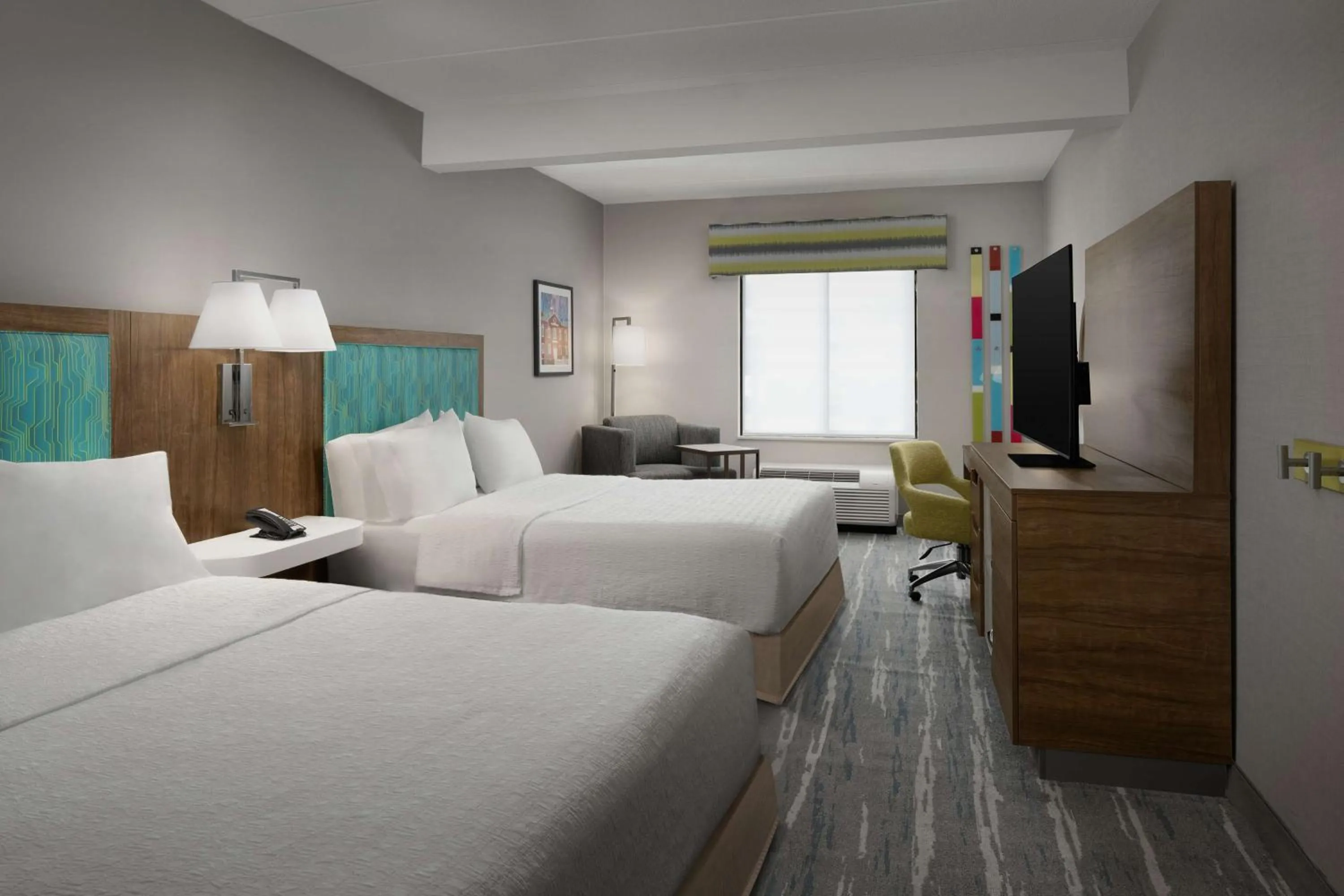 Bedroom, Bed in Hampton Inn Haverhill