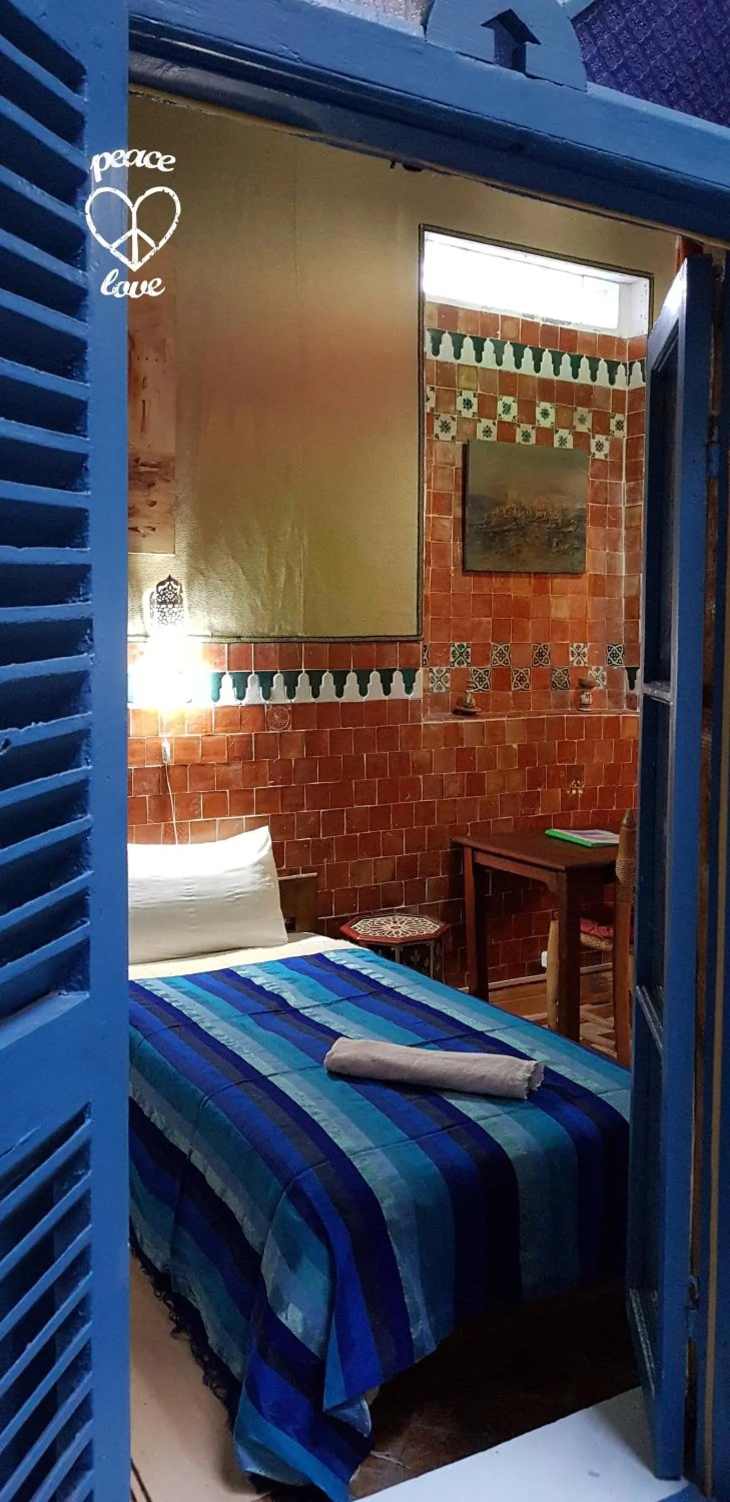 Bed in Riad Le Cheval Blanc