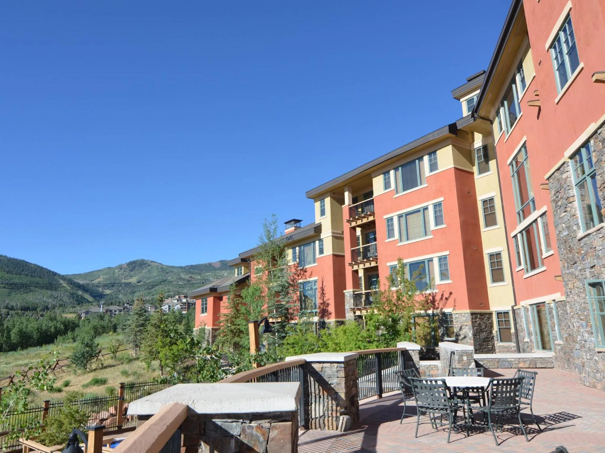 Patio in Raintree's The Miners Club Park City