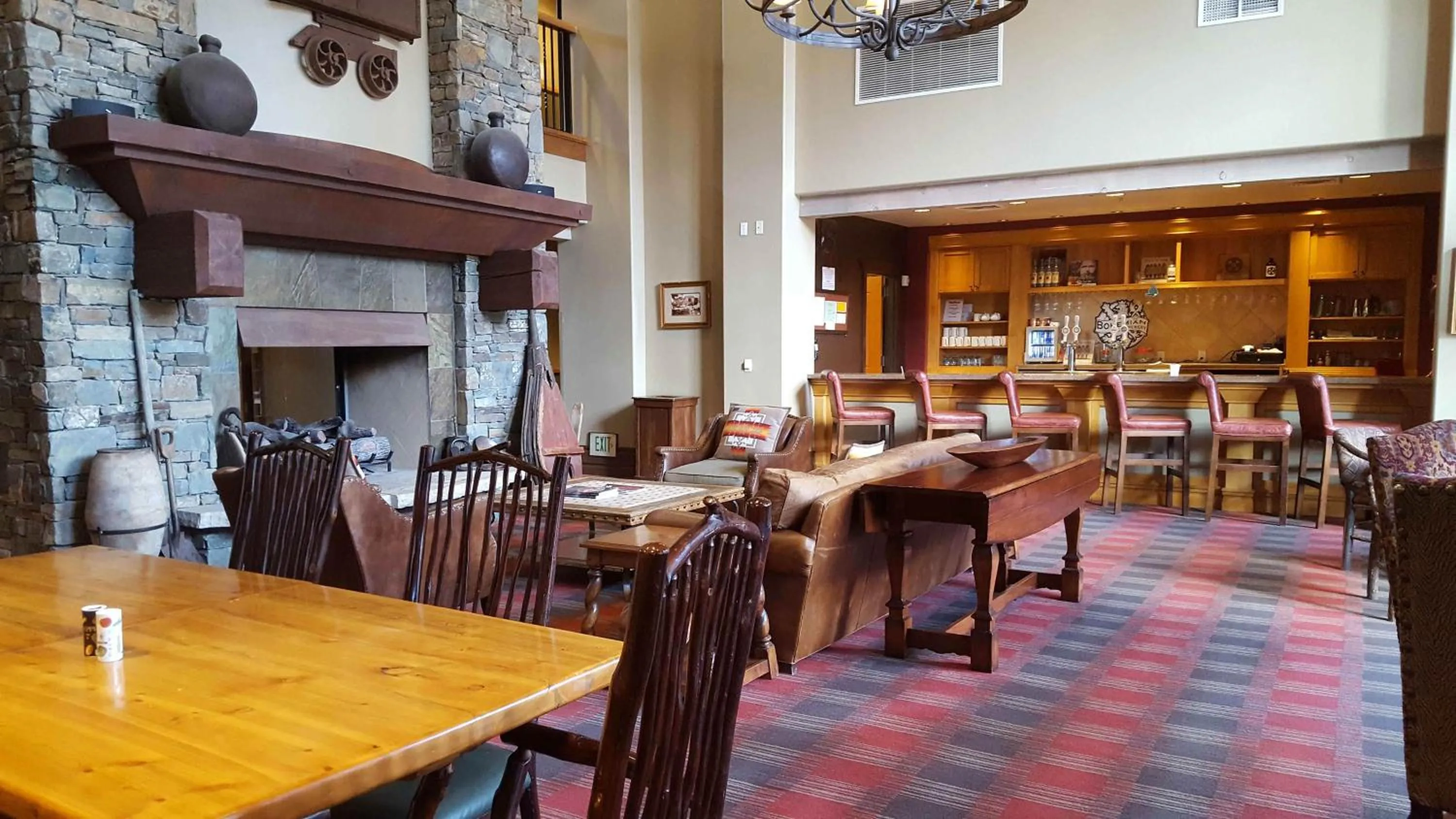 Seating area in Raintree's The Miners Club Park City