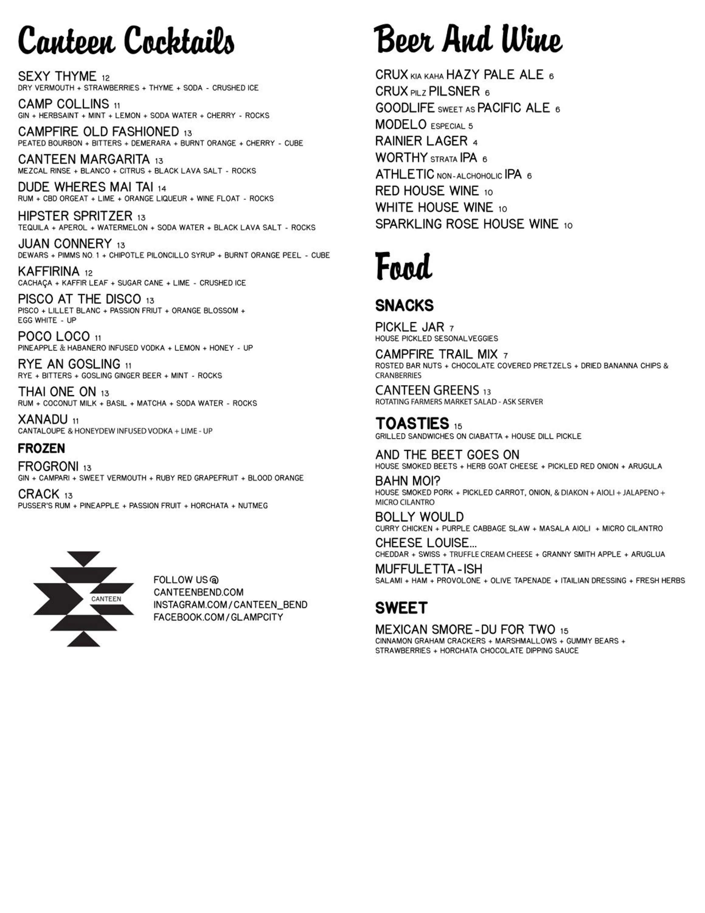 Restaurant/places to eat in Campfire Hotel