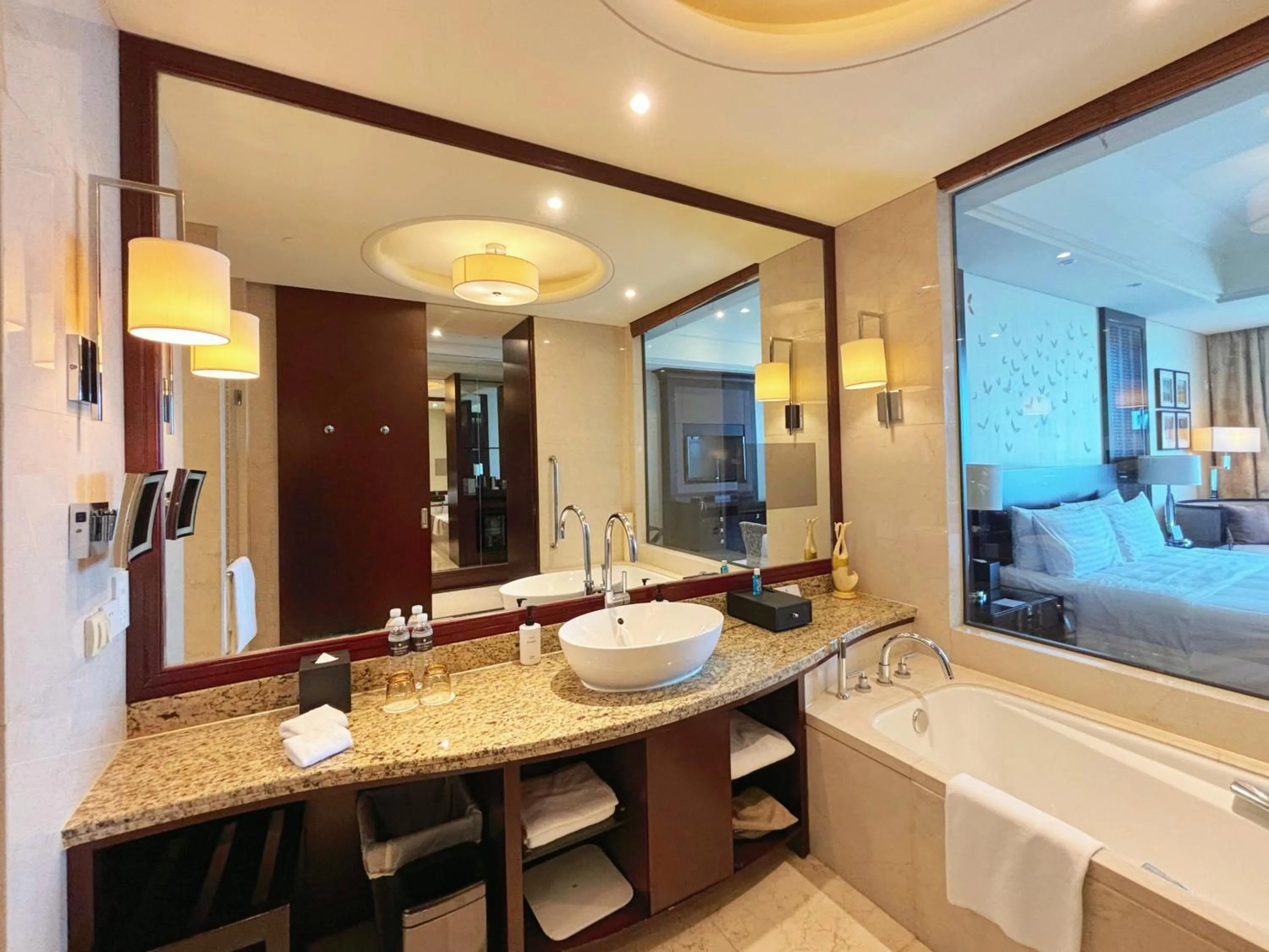 Bathroom, Bed in InterContinental Wuxi by IHG