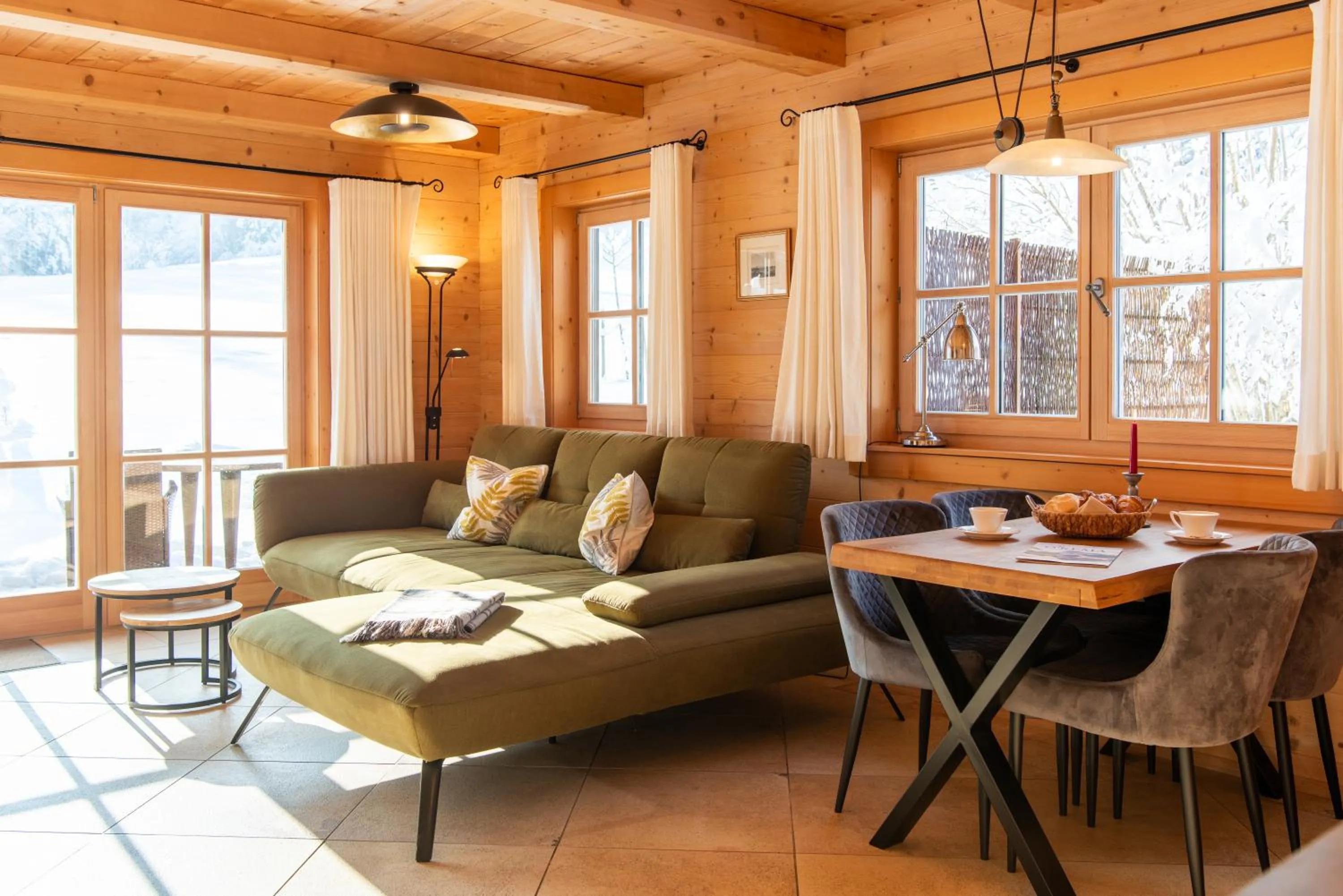Living room in Chalets & Apartments Beim Waicher zwischen Salzburg und Chiemsee