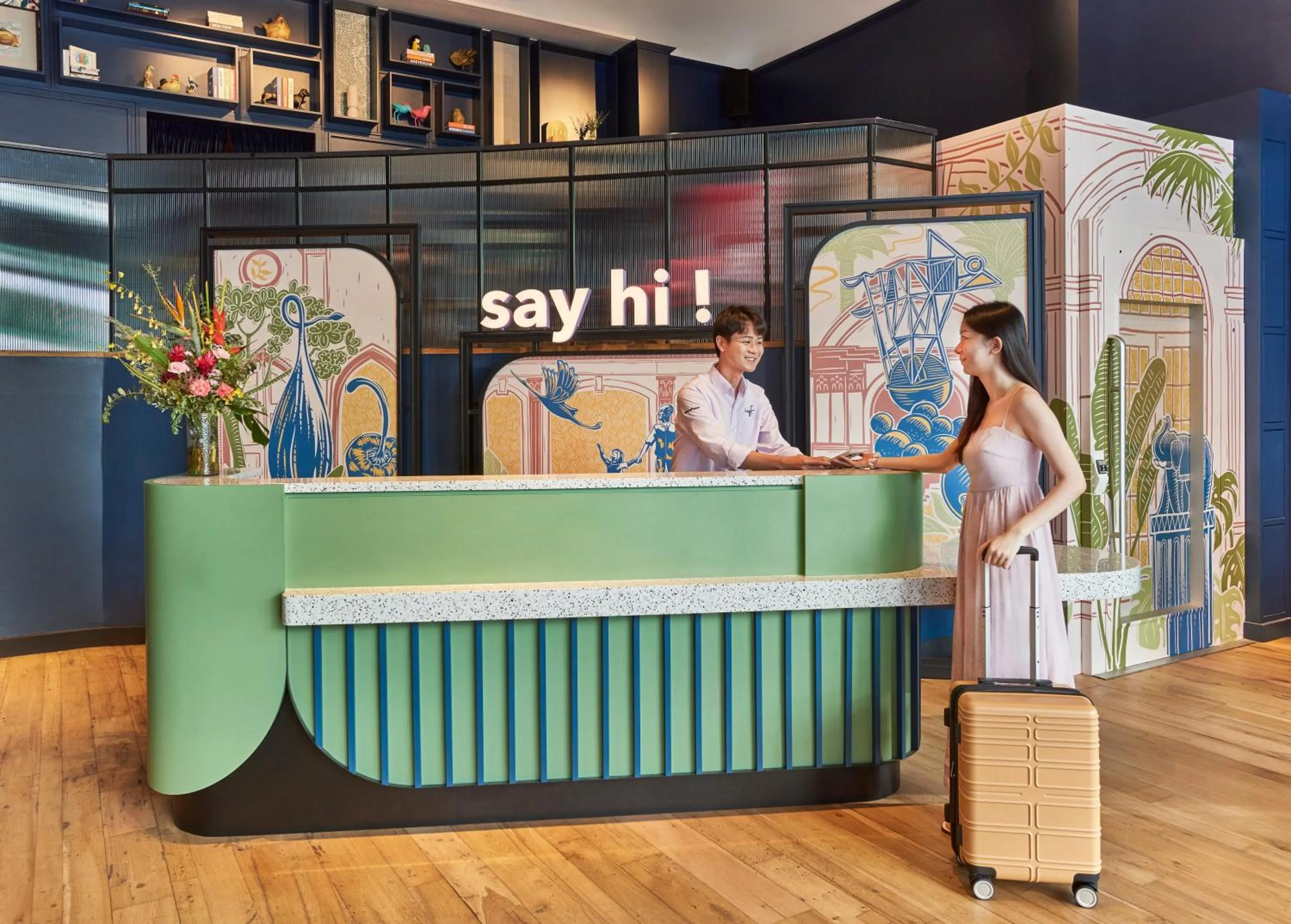 Lobby or reception in lyf Bugis Singapore managed by The Ascott Ltd