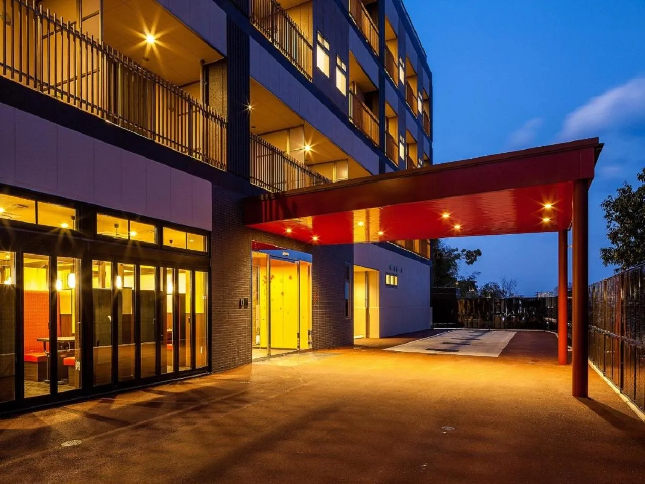 Facade/entrance in Ryokan with natural hot springs and okonomiyaki Miyajima-an Hiroshima