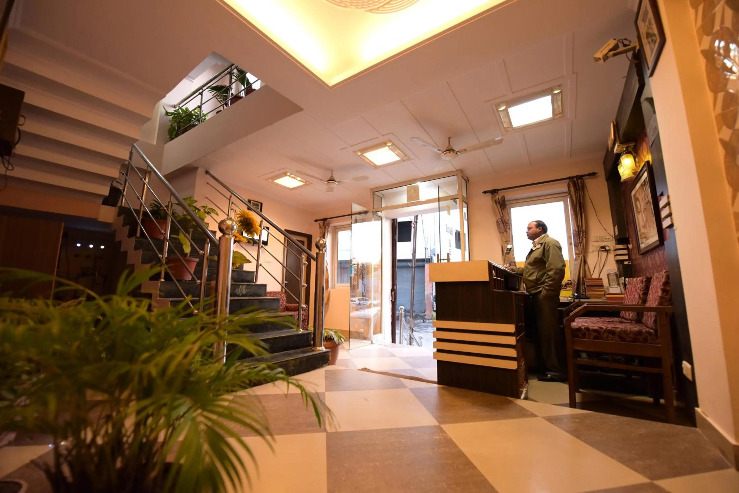 Seating area in Hotel Ganga Vilas