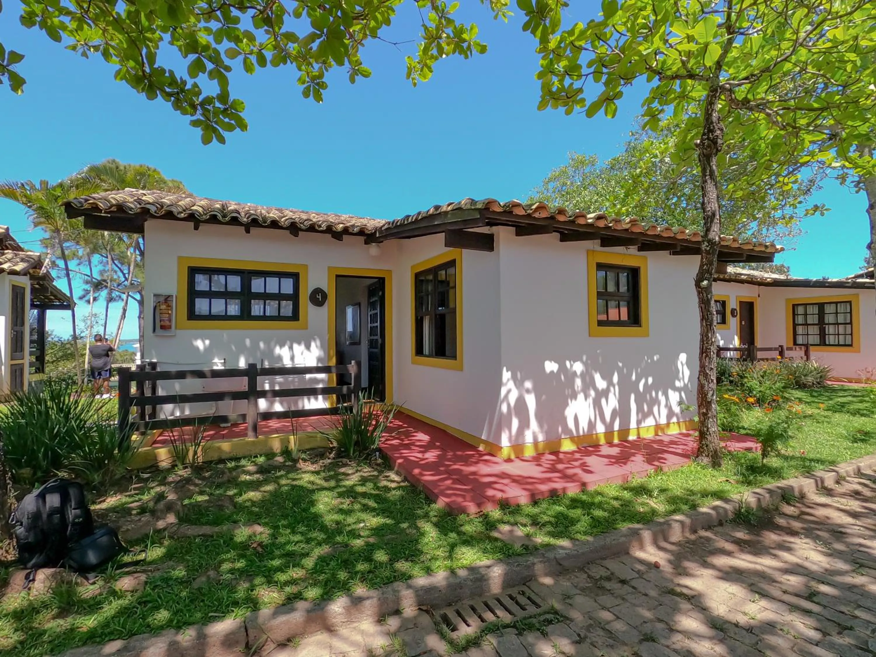 Garden view in Pousada Cabanas da Praia Mole