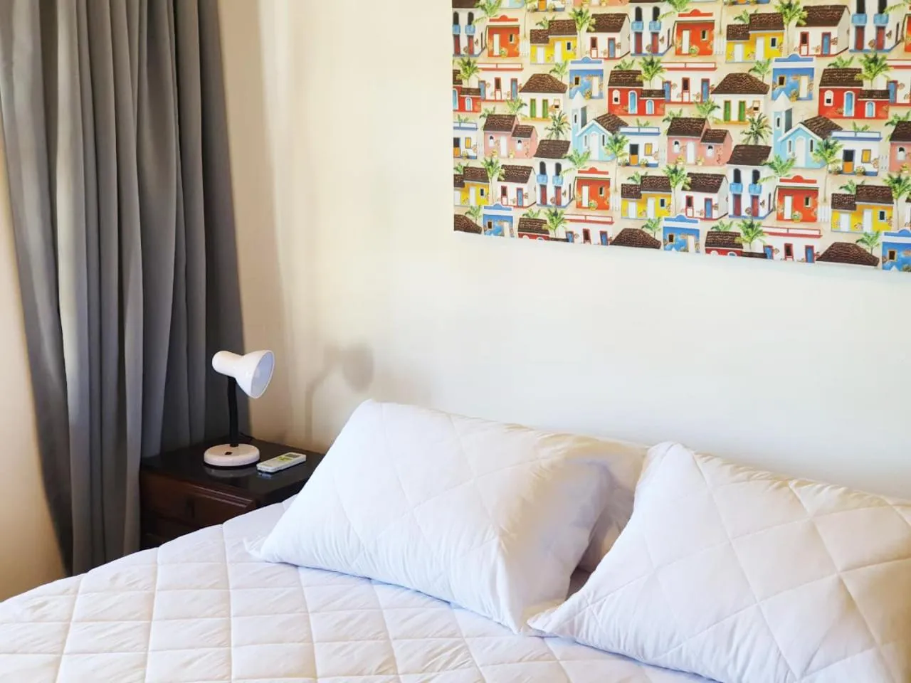 Bed in Pousada Cabanas da Praia Mole