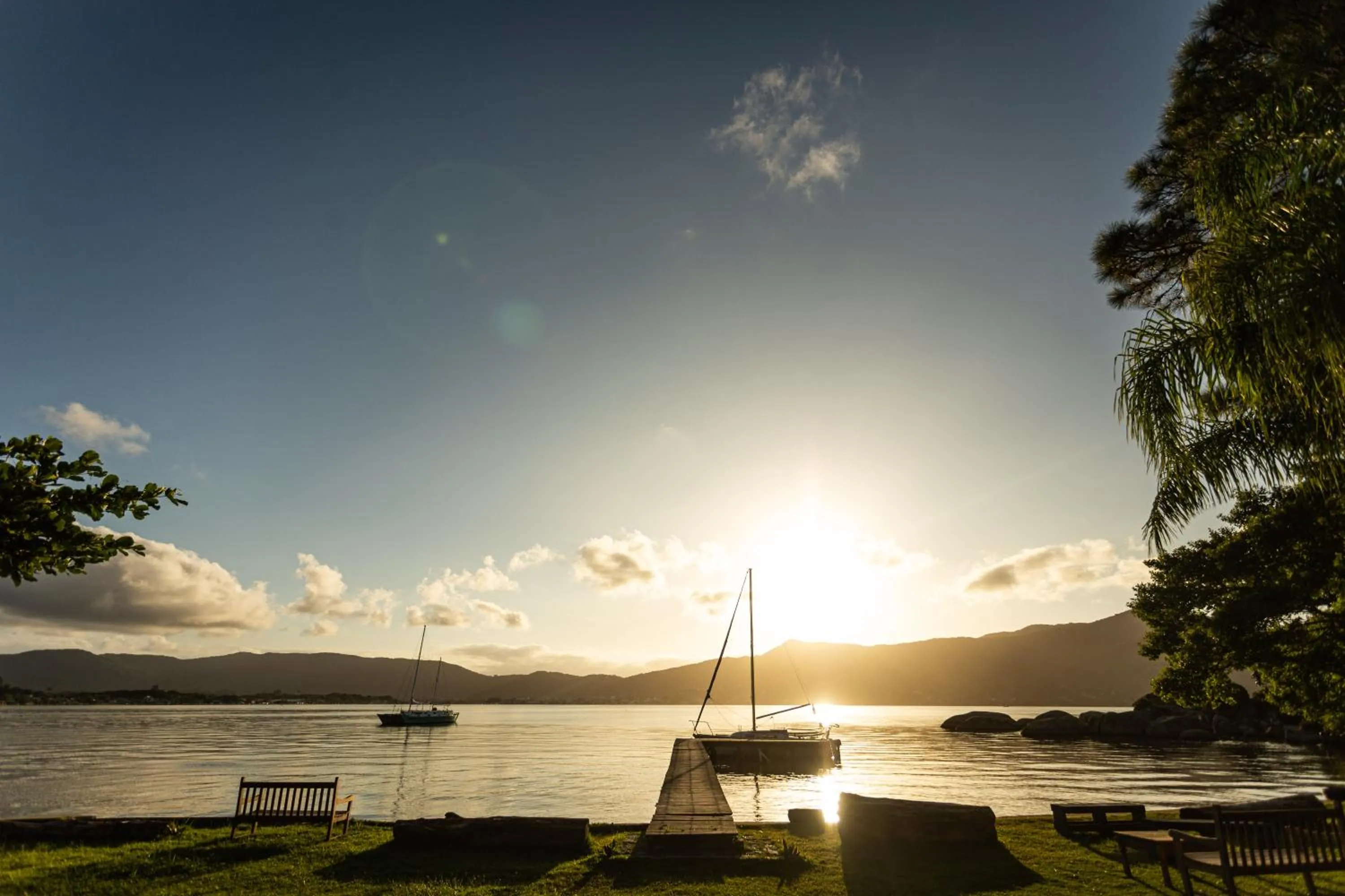 Lake view in Pousada Cabanas da Praia Mole