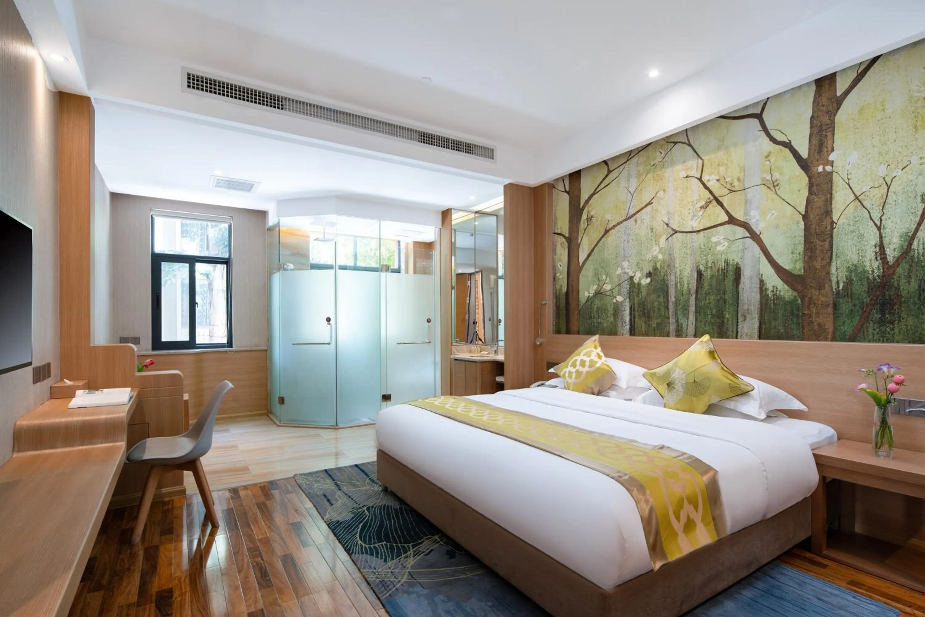 Bed in Yun'an Huidu Hotel