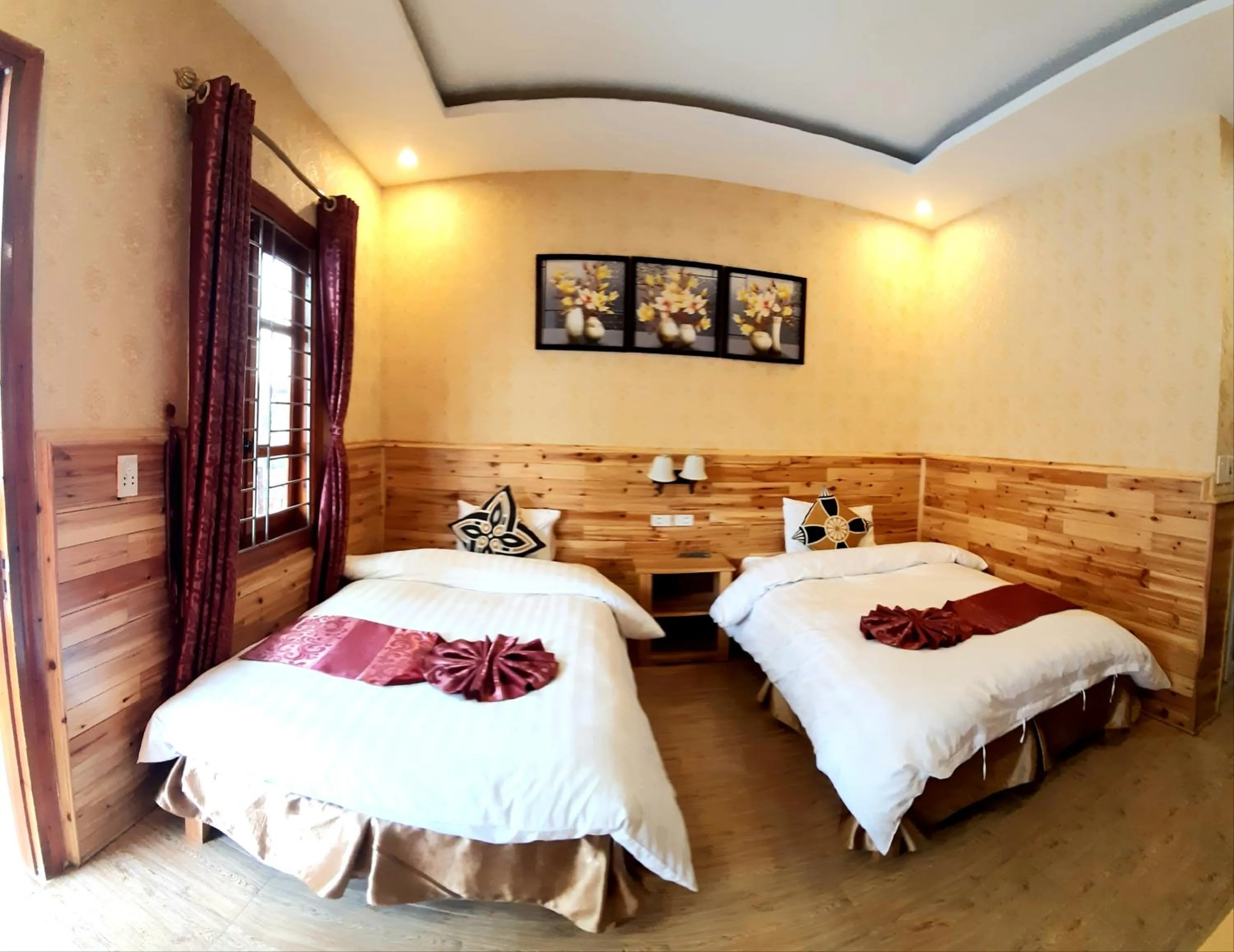 Bed in Dang Khoa Garden Inn