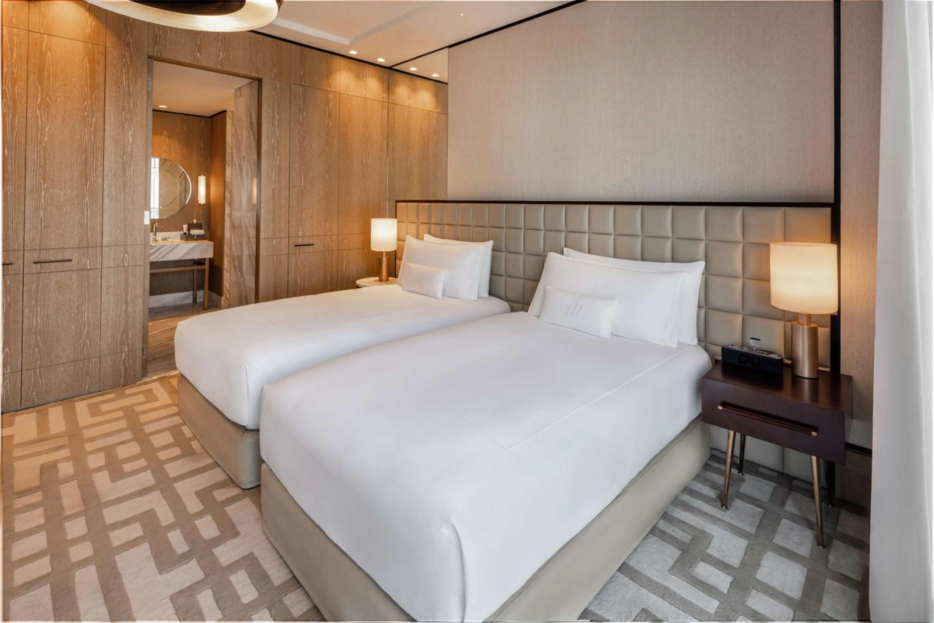 Bed in Waldorf Astoria Dubai International Financial Centre