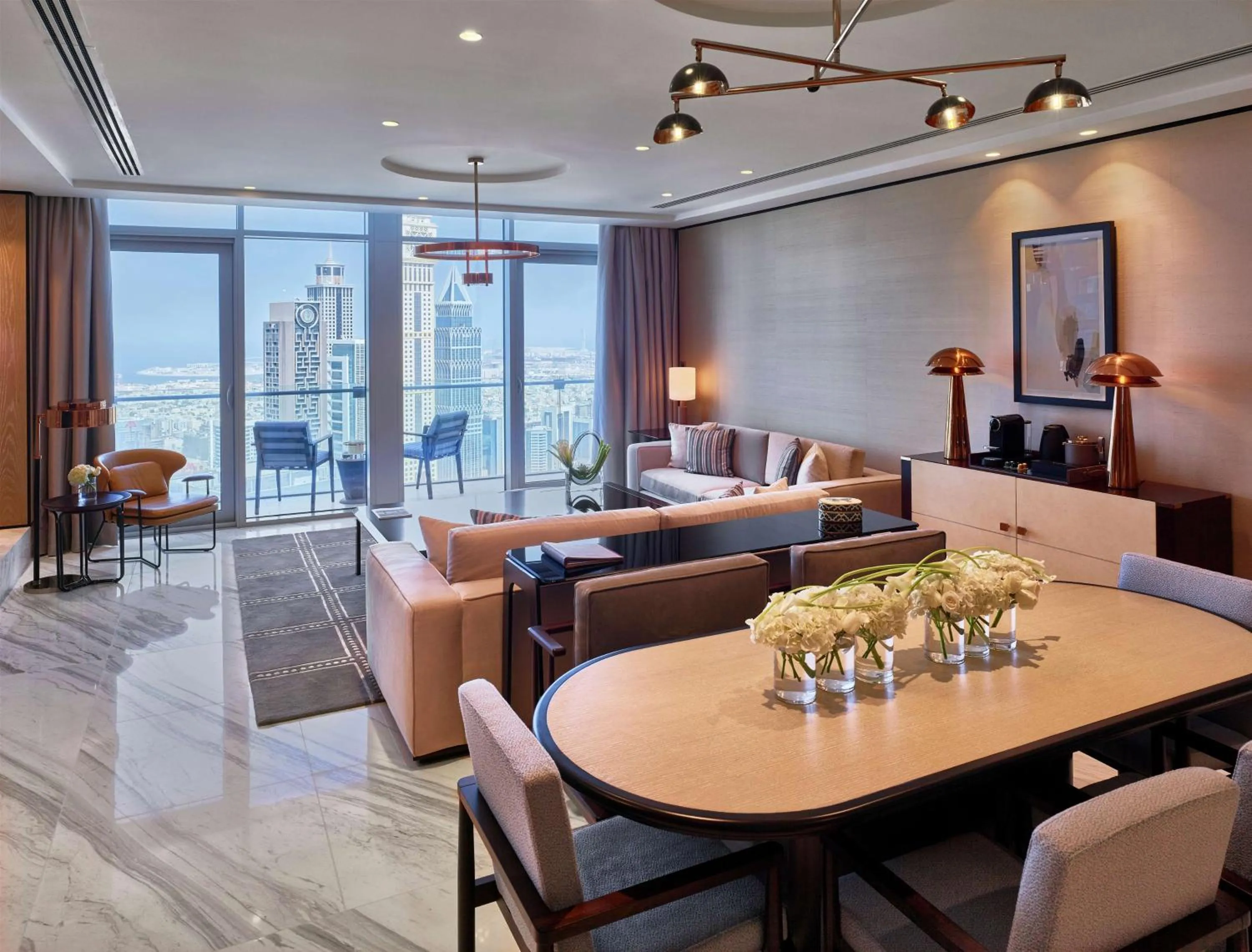 Living room in Waldorf Astoria Dubai International Financial Centre