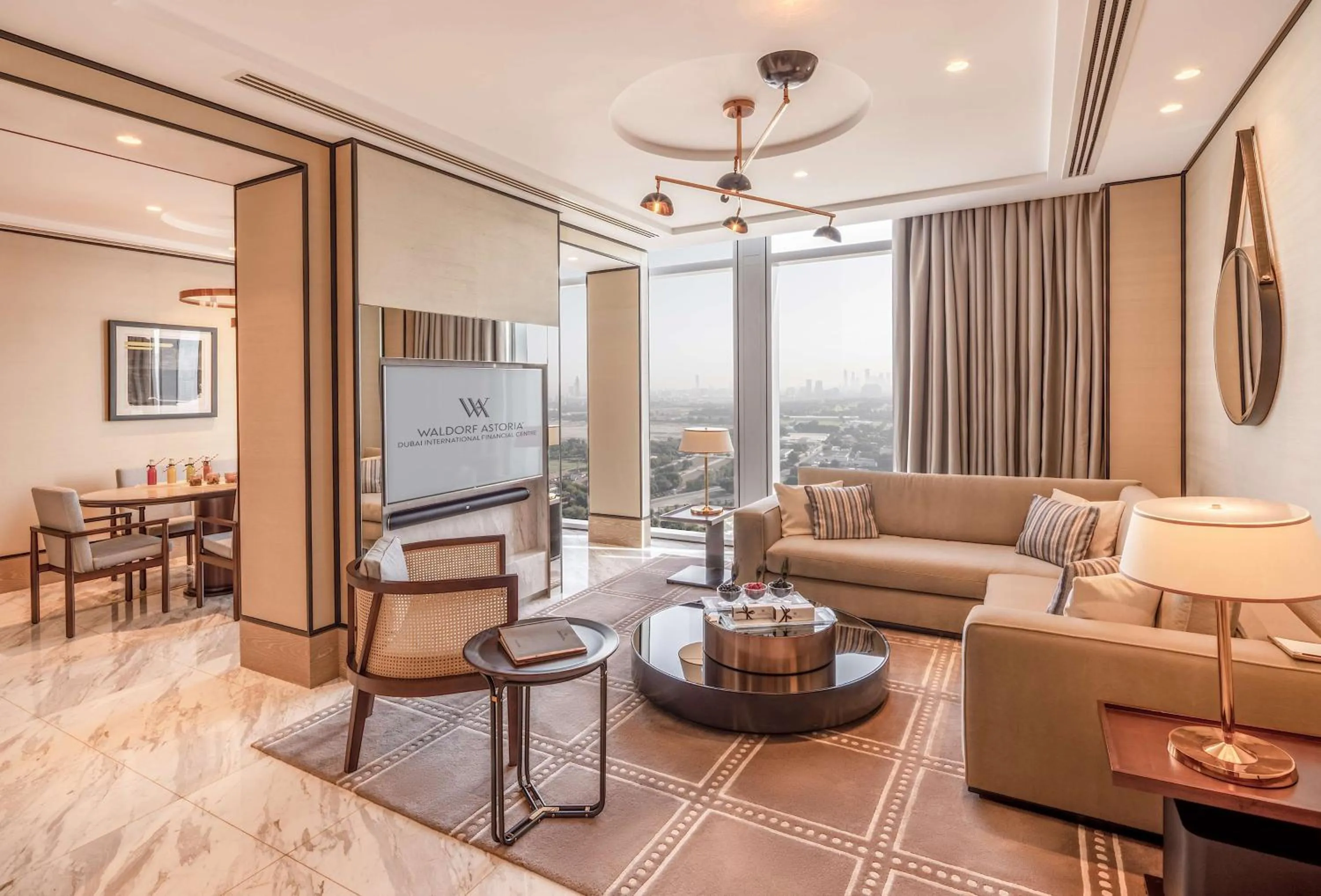 Living room in Waldorf Astoria Dubai International Financial Centre