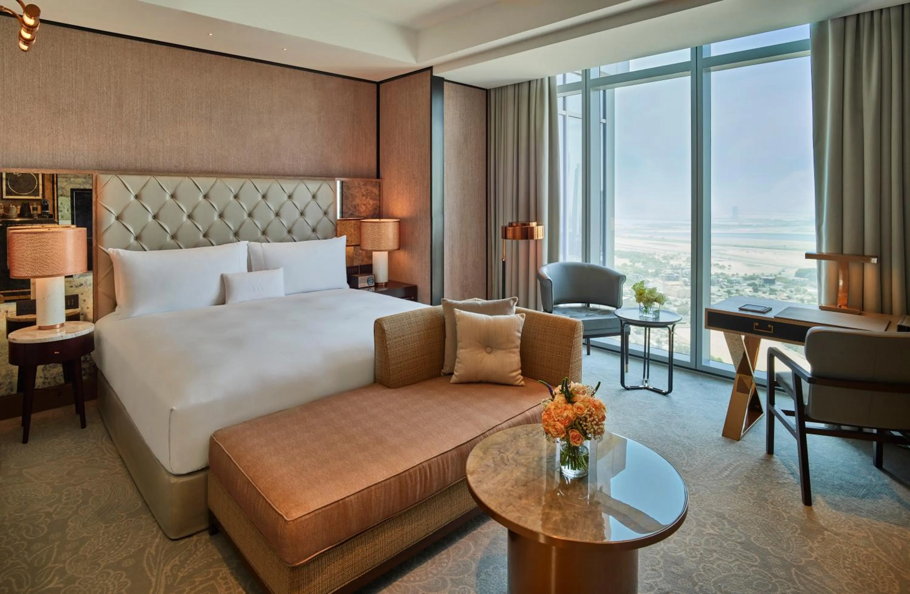 Bed in Waldorf Astoria Dubai International Financial Centre