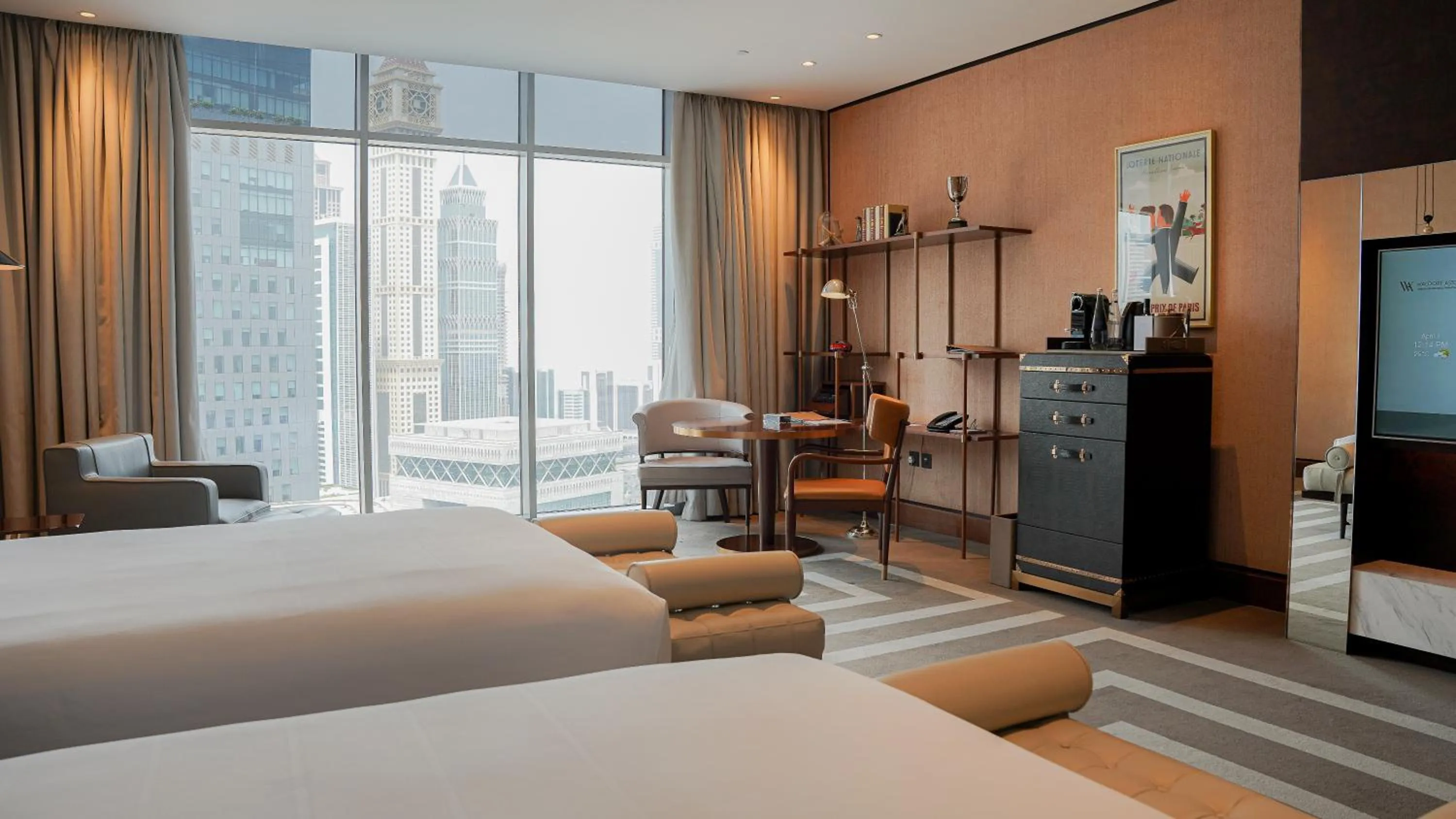 Bed in Waldorf Astoria Dubai International Financial Centre