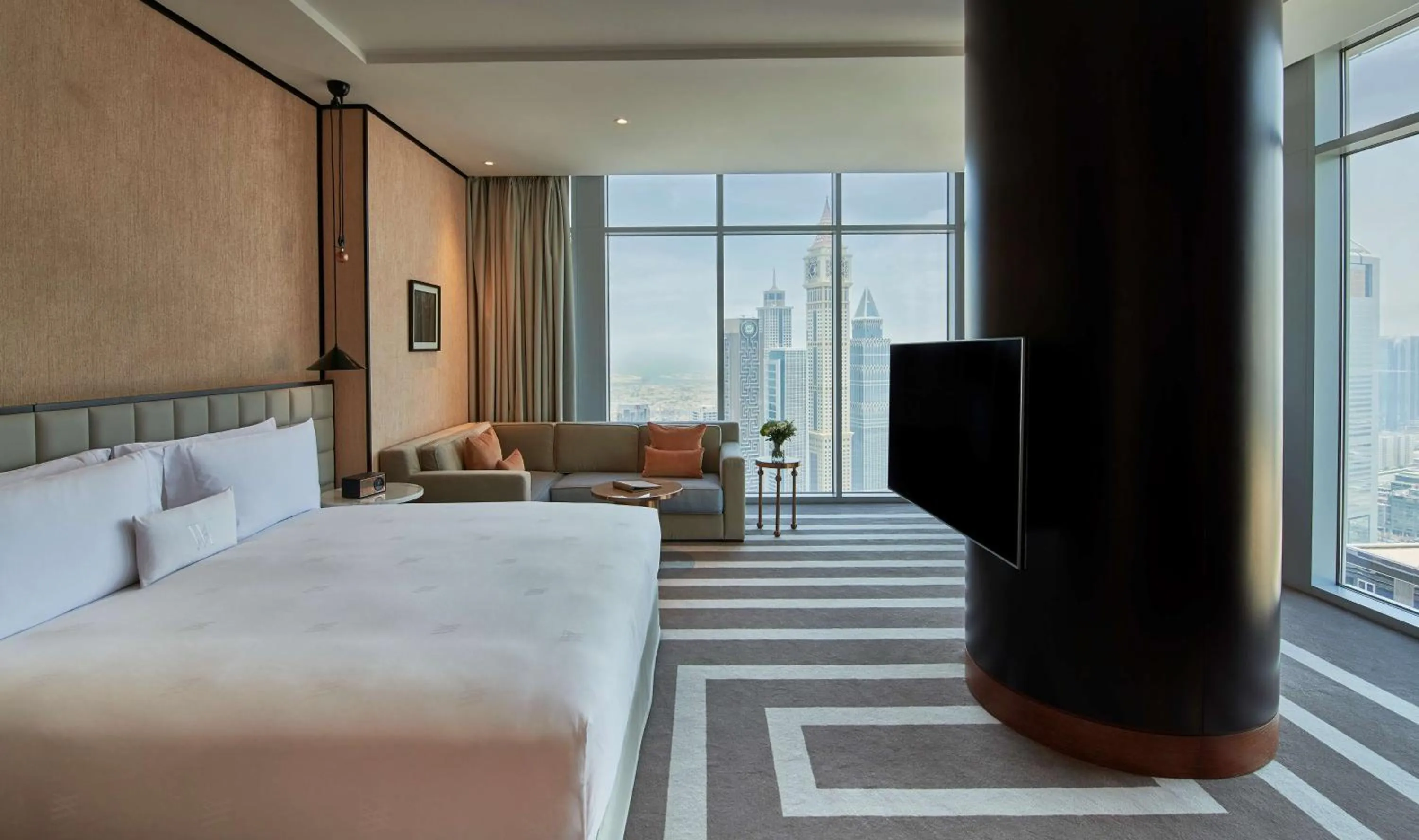 Living room, Bed in Waldorf Astoria Dubai International Financial Centre
