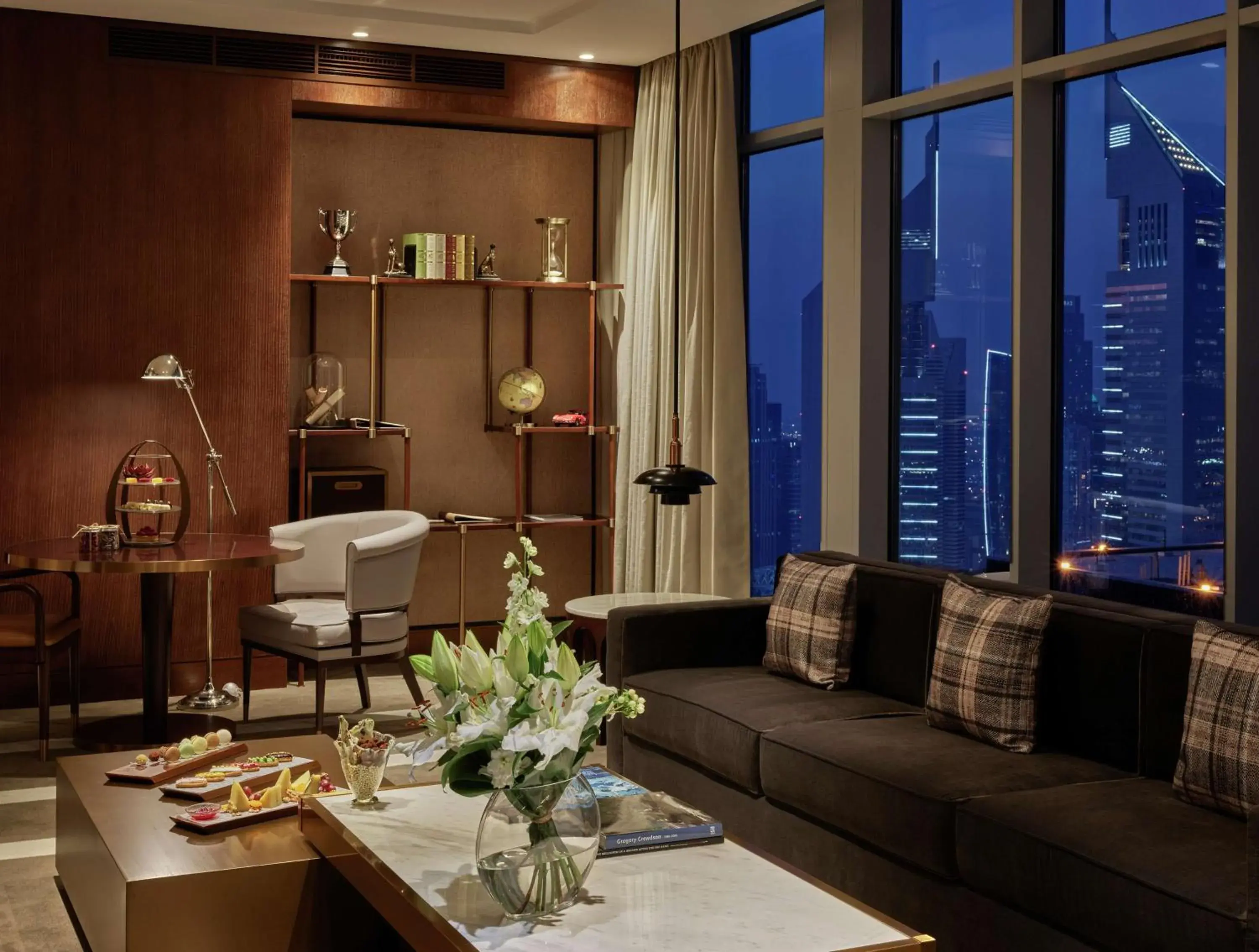 Corner King Suite with Skyline View in Waldorf Astoria Dubai International Financial Centre Corner King Suite with Skyline View in Waldorf Astoria Dubai International Financial Centre