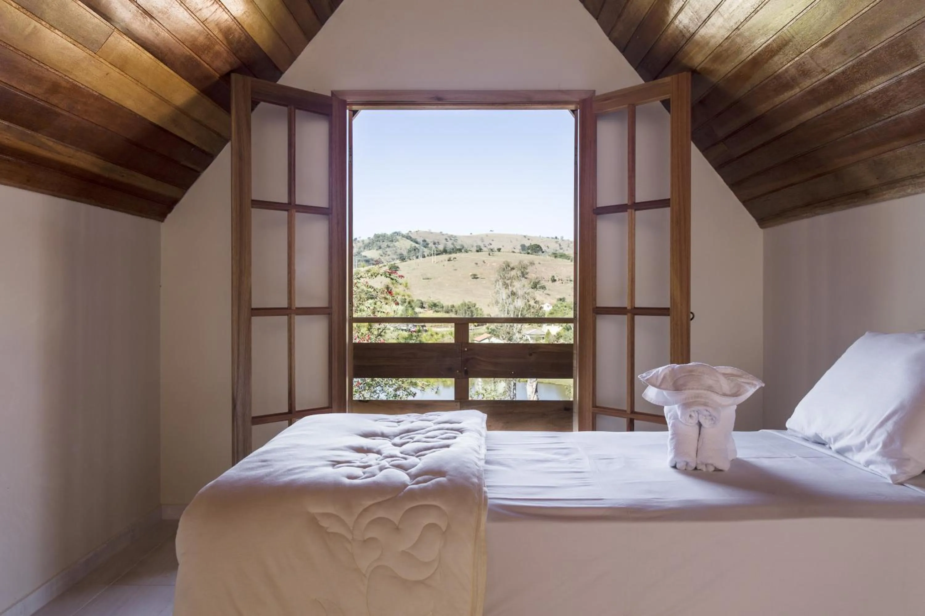 Bed in Hotel Fazenda Vista Alegre