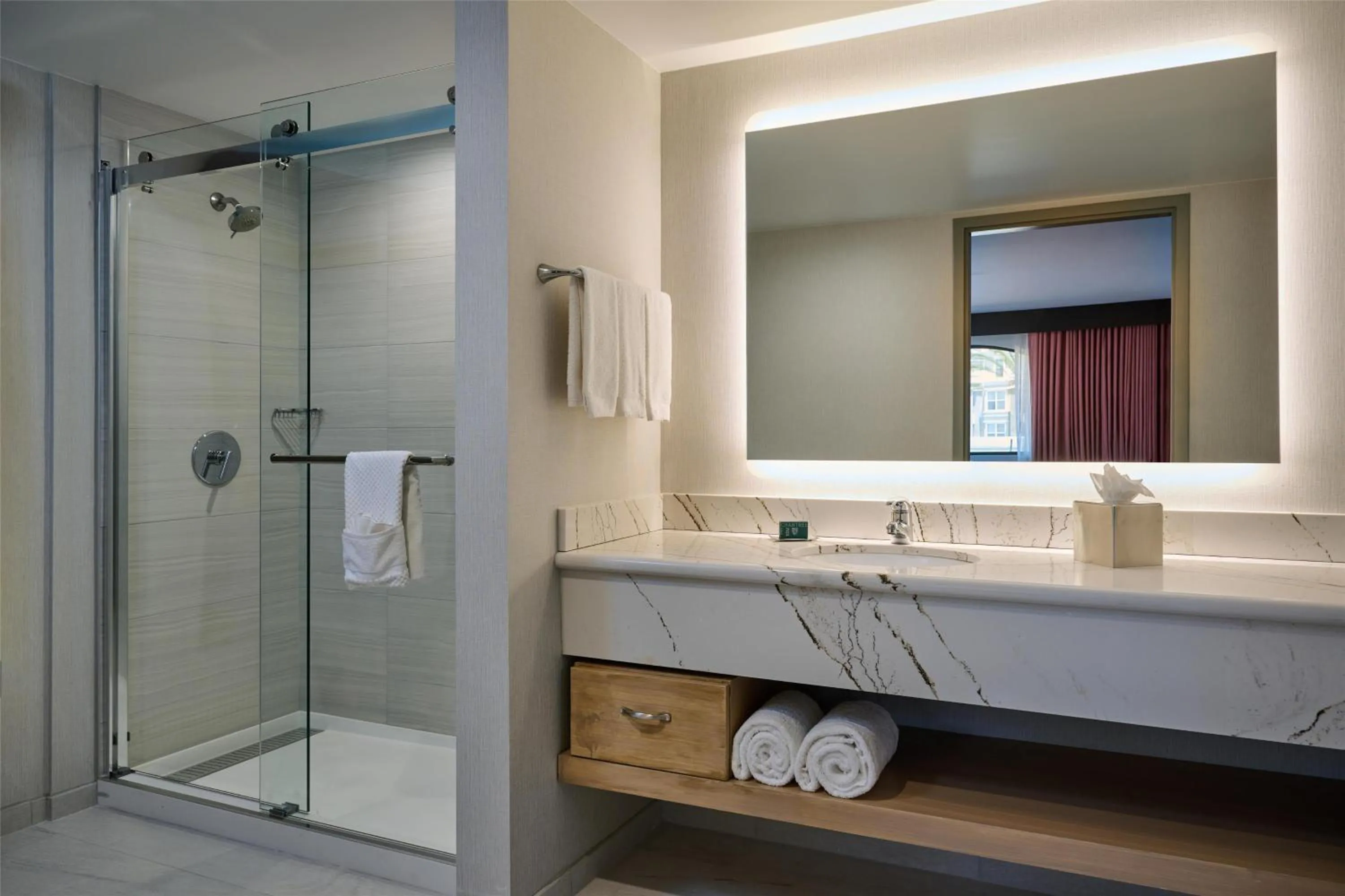 Bathroom in Hotel Zessa Orange County Airport, a DoubleTree by Hilton