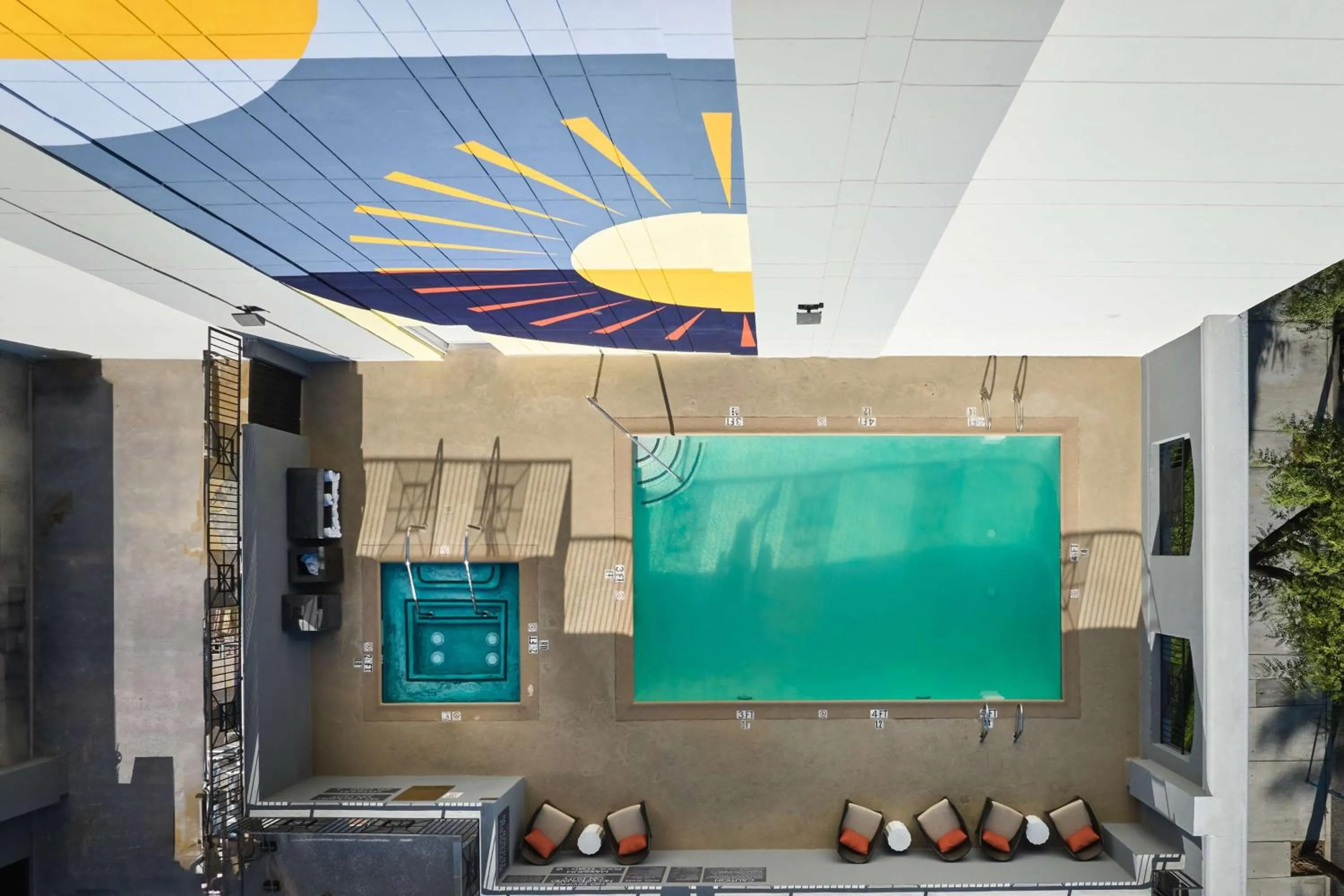 Pool view in Hotel Zessa Orange County Airport, a DoubleTree by Hilton