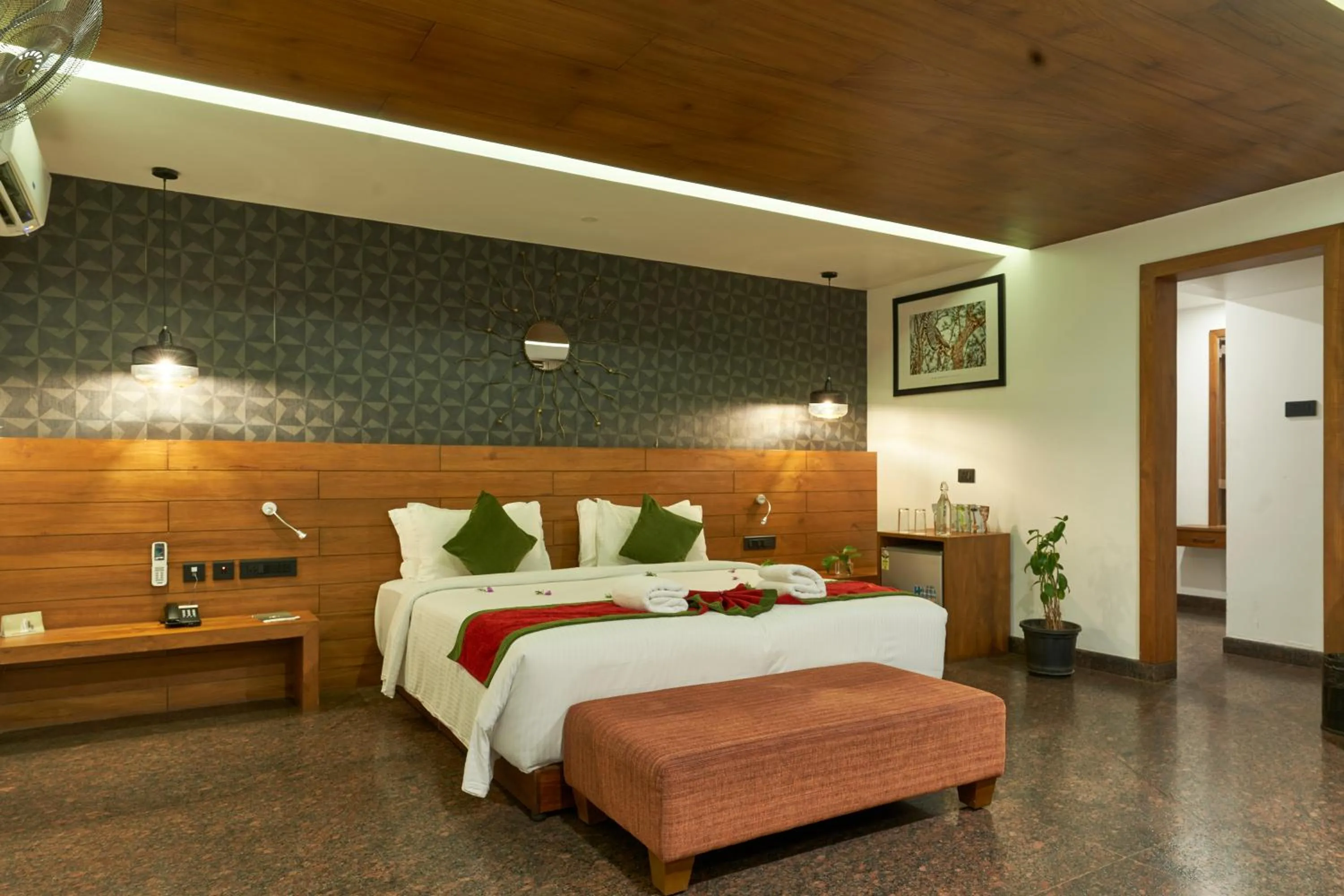 Bed in Haze and Kites Resort Munnar