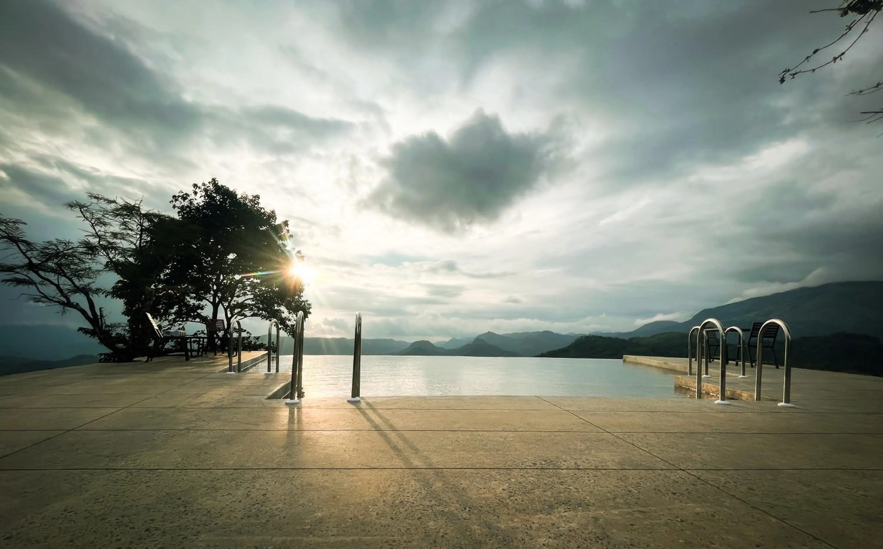 Pool view in Haze and Kites Resort Munnar