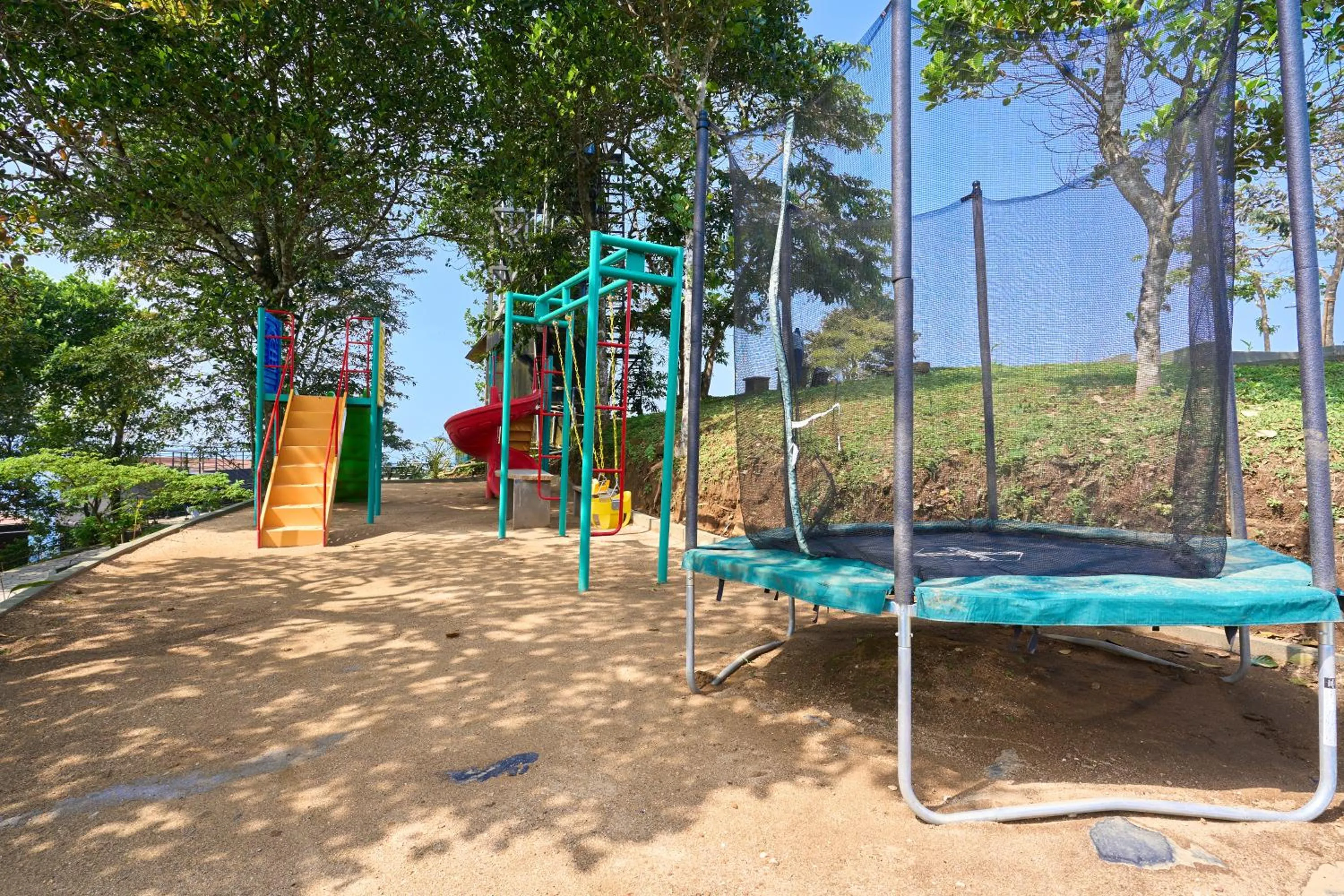 Children play ground in Haze and Kites Resort Munnar