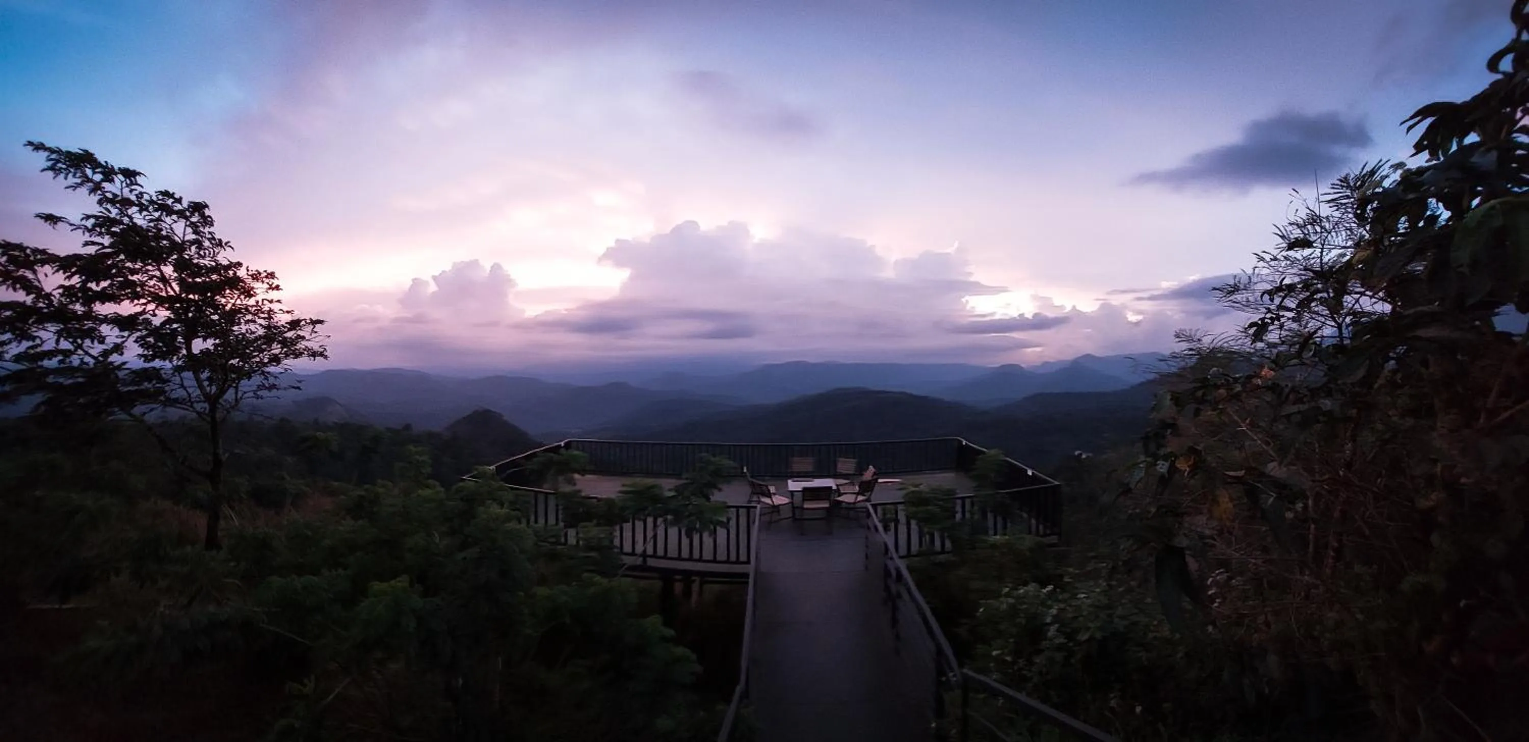 Sunset in Haze and Kites Resort Munnar