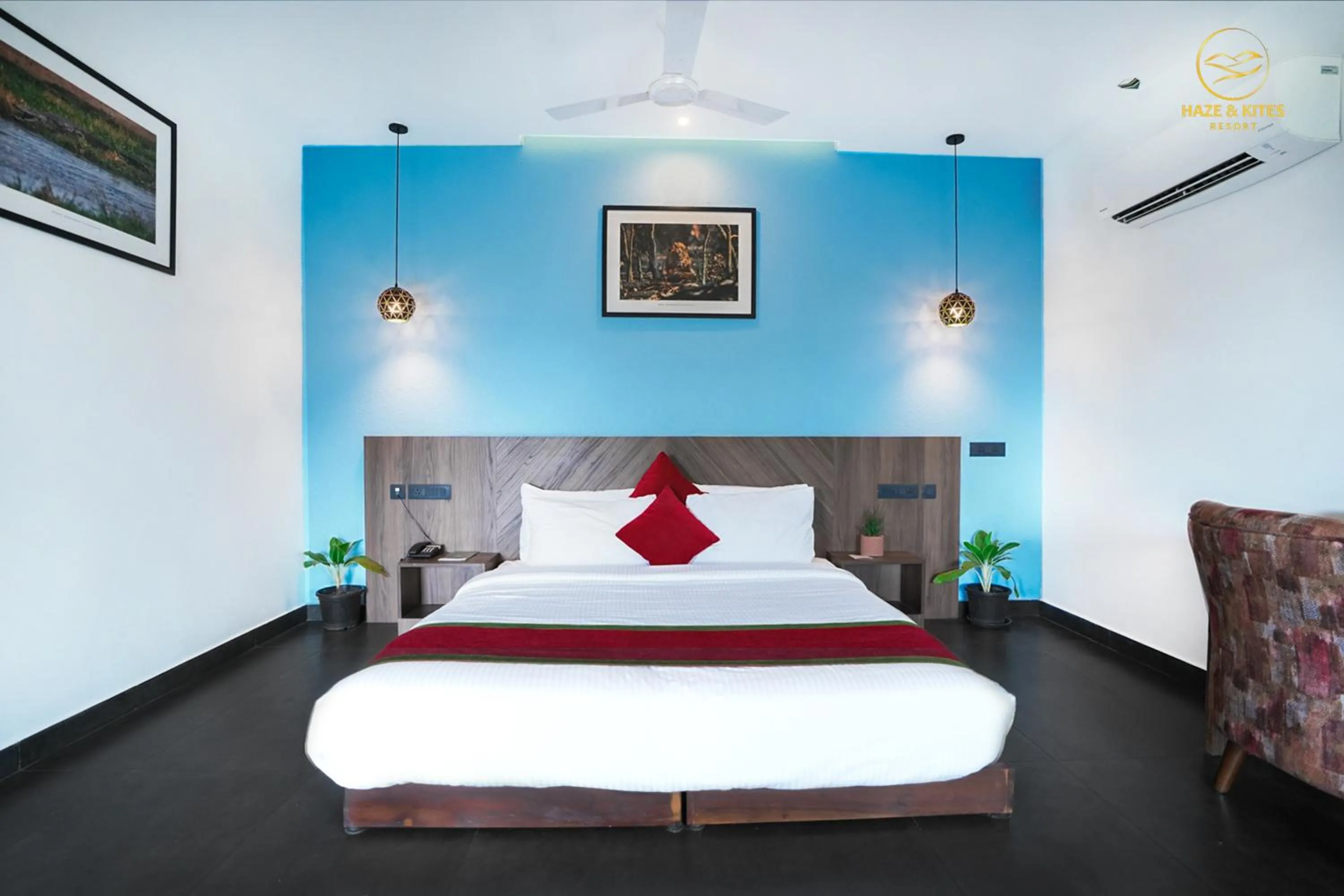 Bed in Haze and Kites Resort Munnar