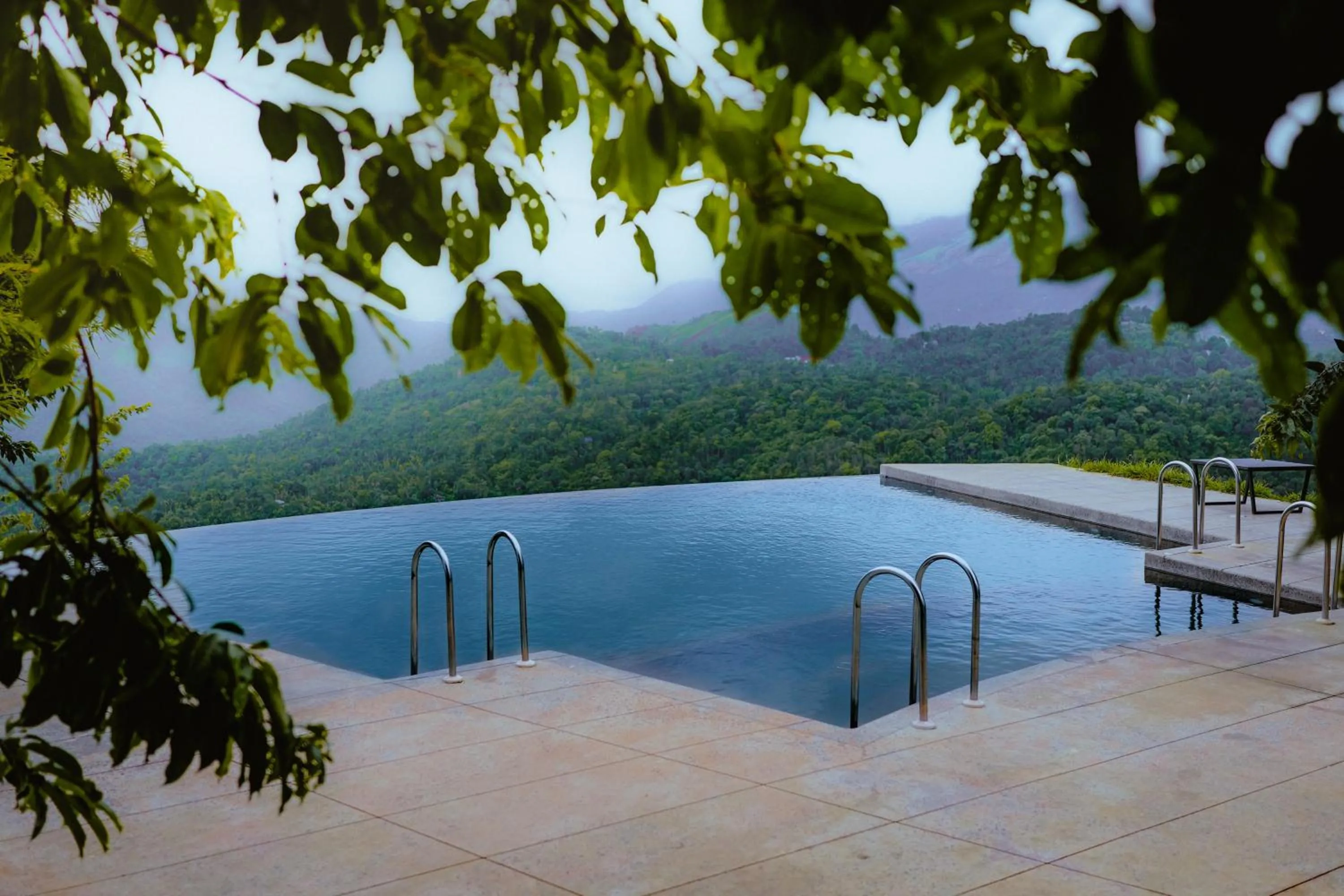 Swimming pool in Haze and Kites Resort Munnar