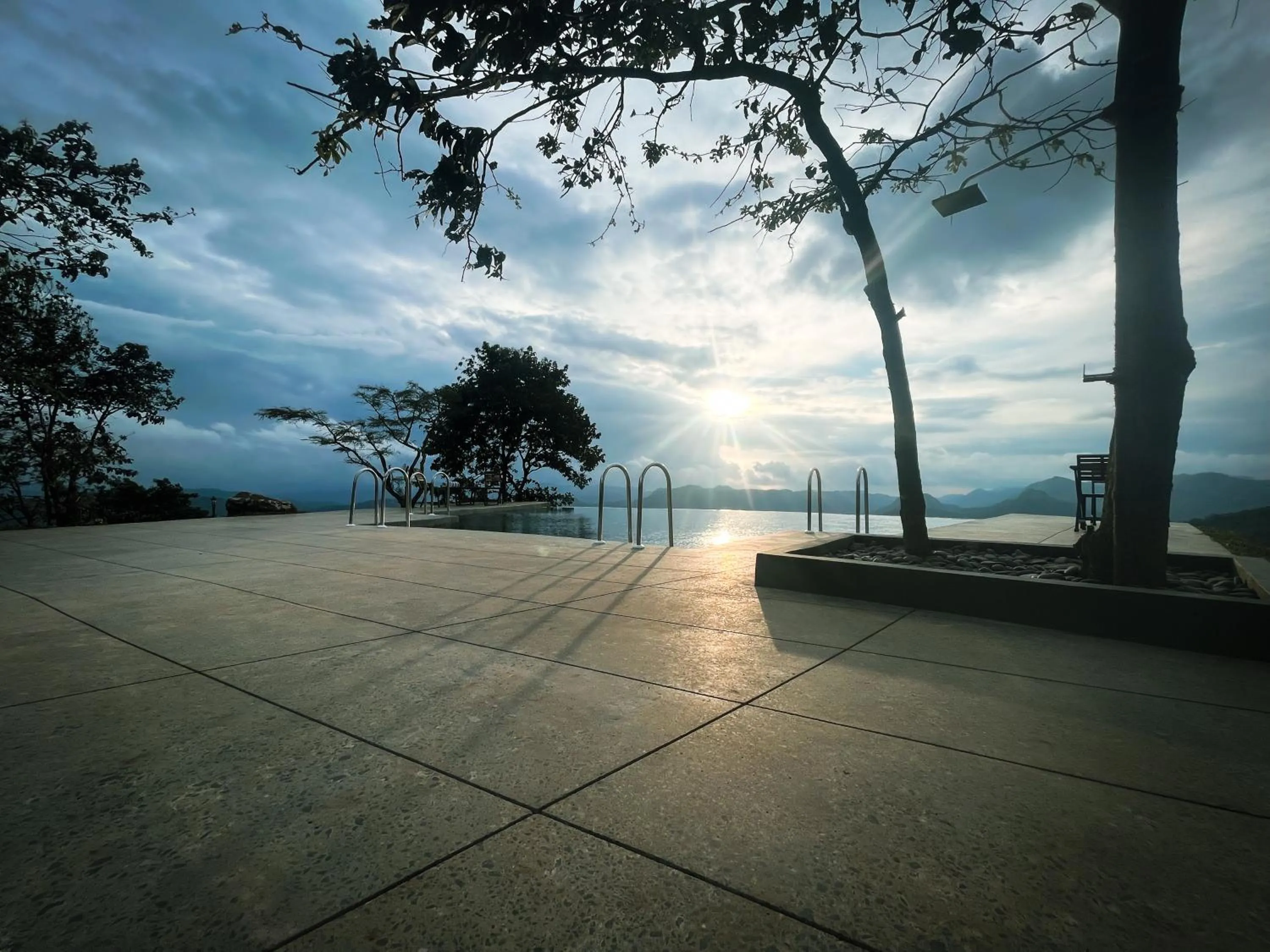 Sunrise in Haze and Kites Resort Munnar