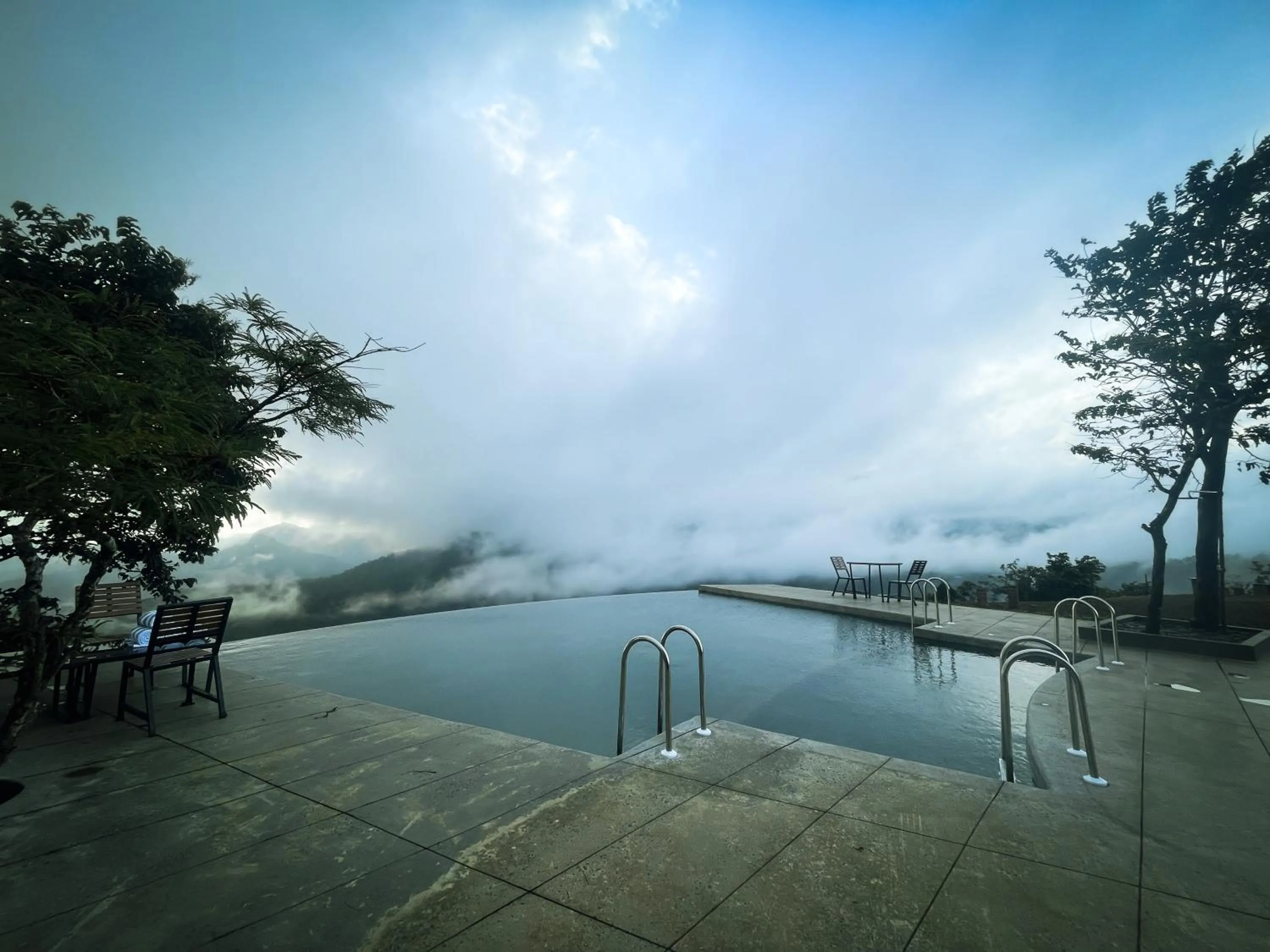 Pool view in Haze and Kites Resort Munnar