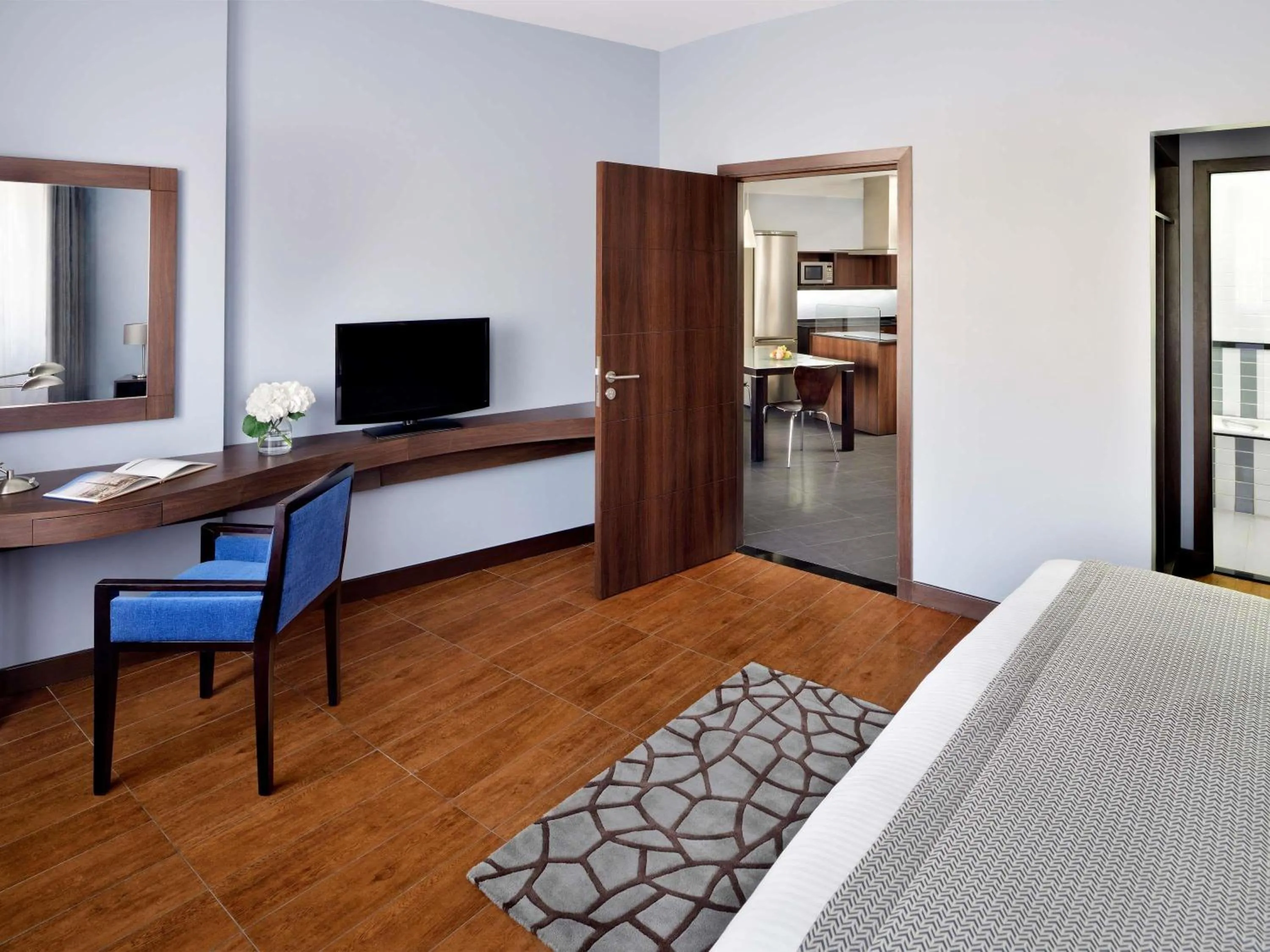 Bedroom, Bed in Mövenpick Hotel Apartments Al Mamzar Dubai