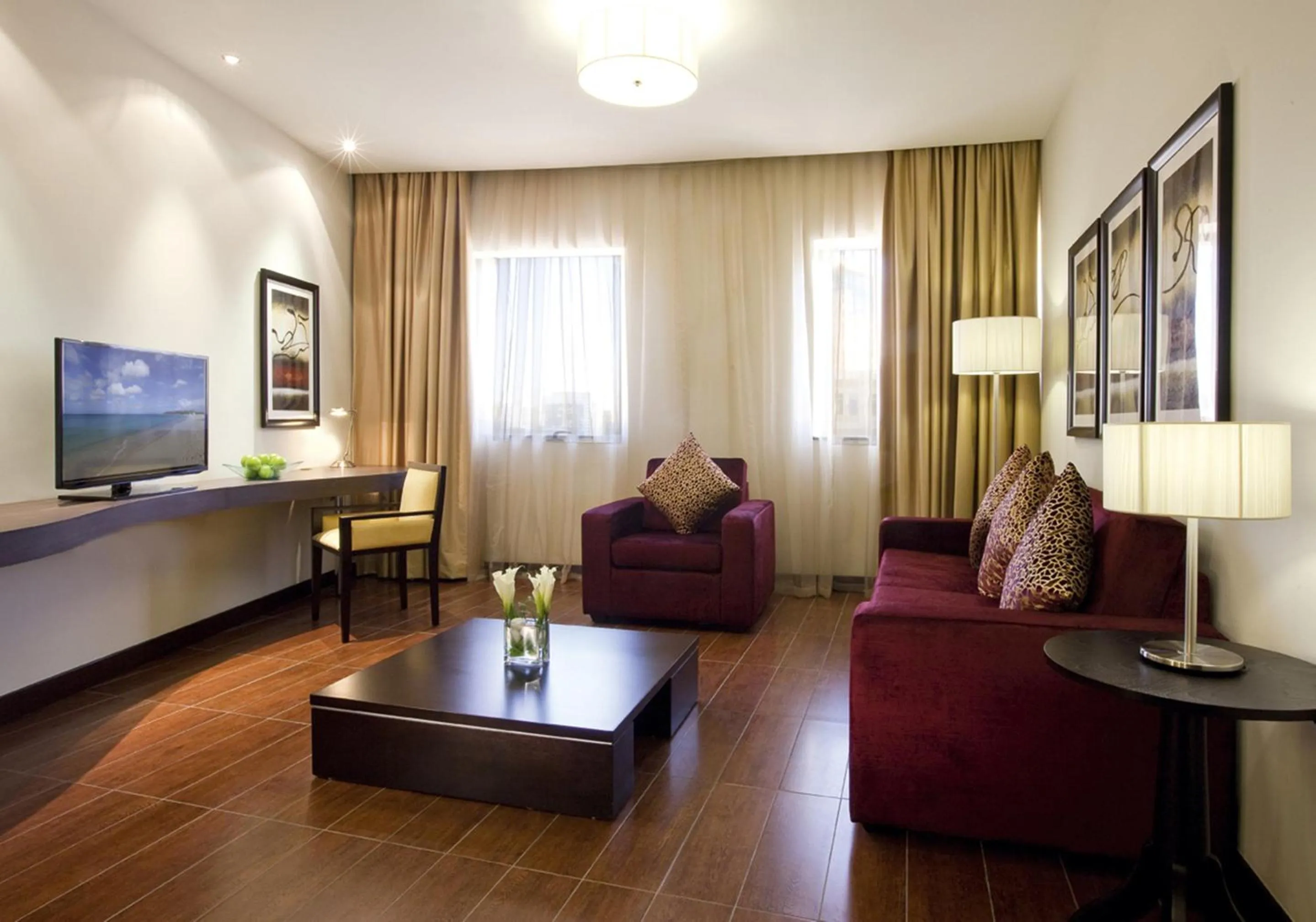 Living room in Mövenpick Hotel Apartments Al Mamzar Dubai